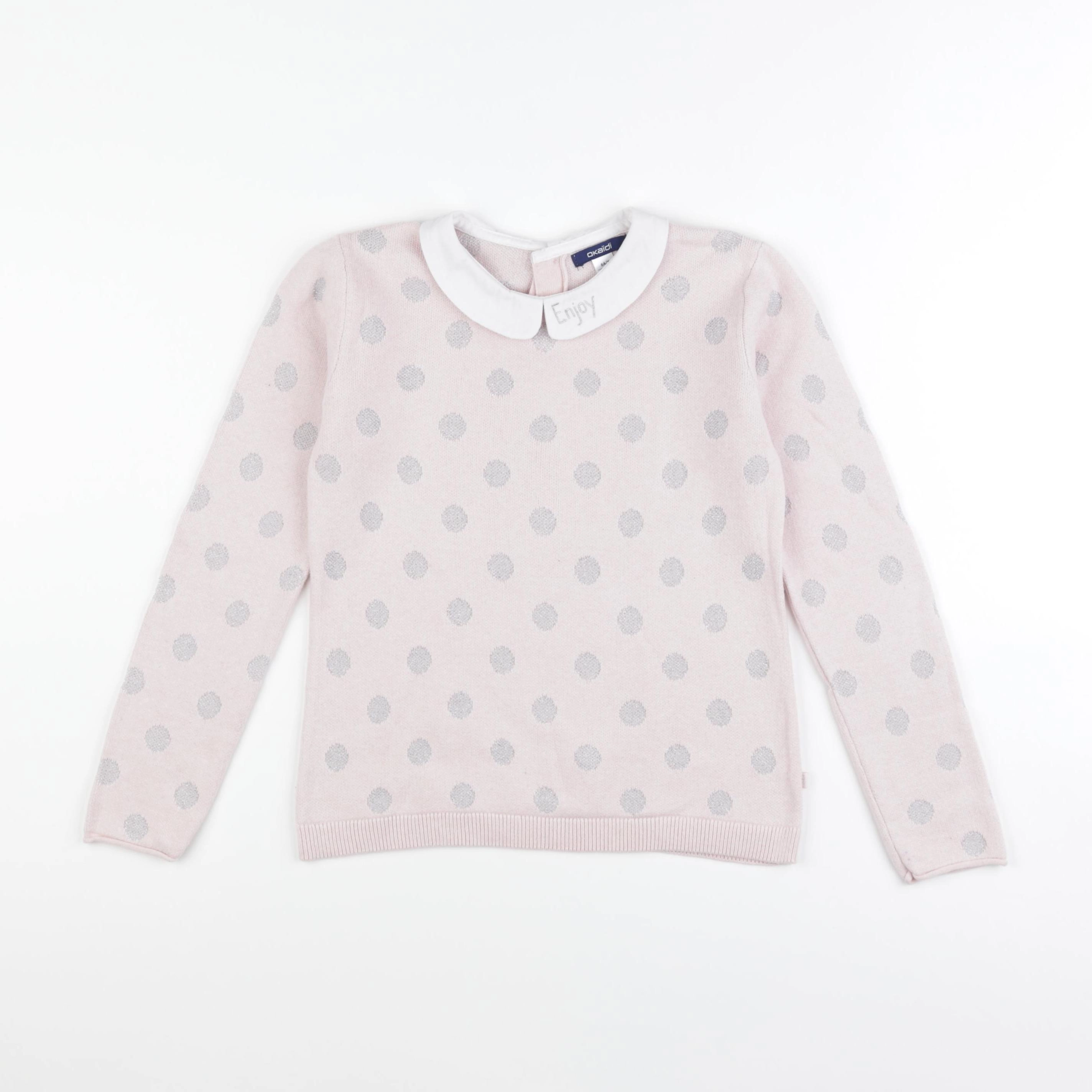 Okaidi - pull rose - 8 ans