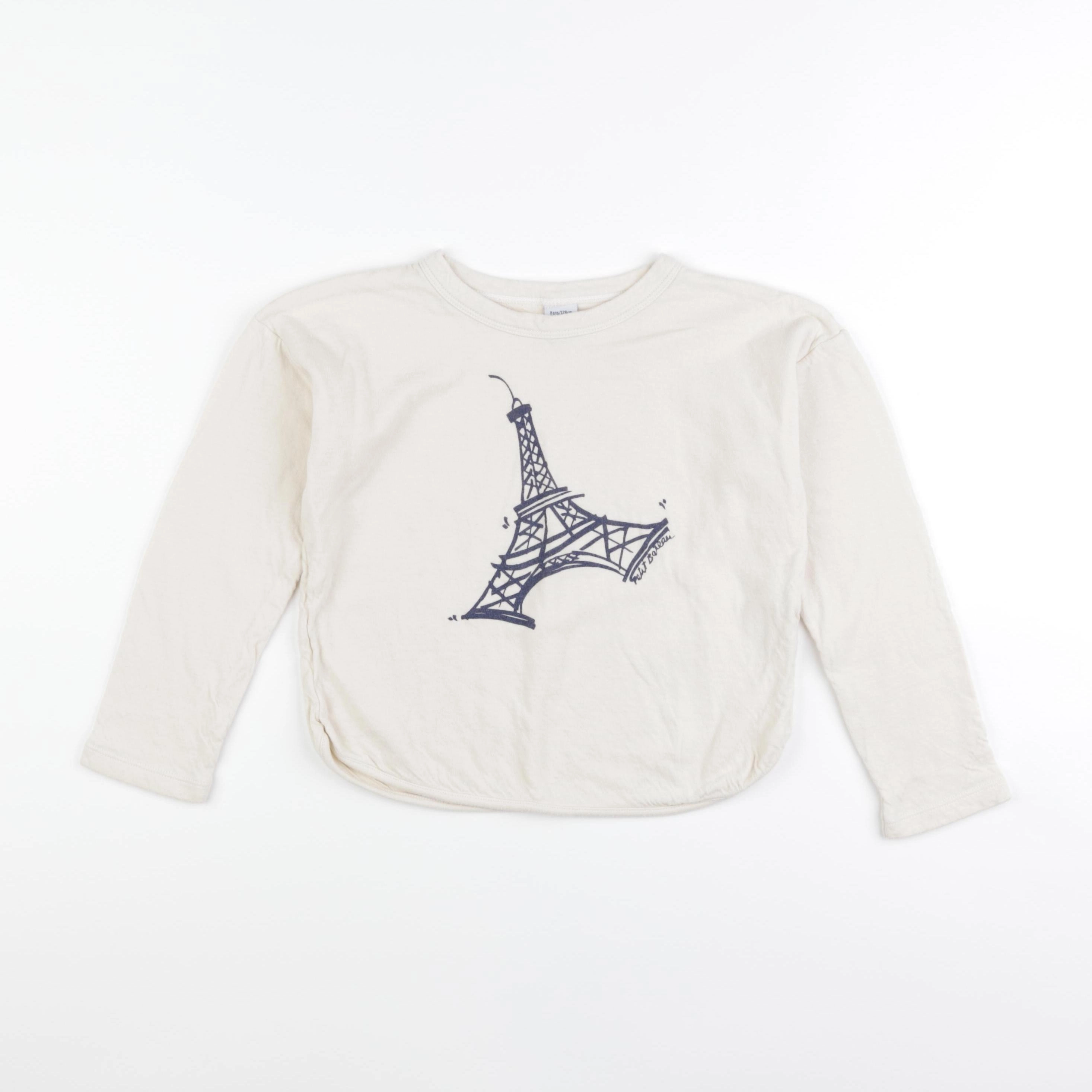 Petit Bateau - tee-shirt beige - 8 ans