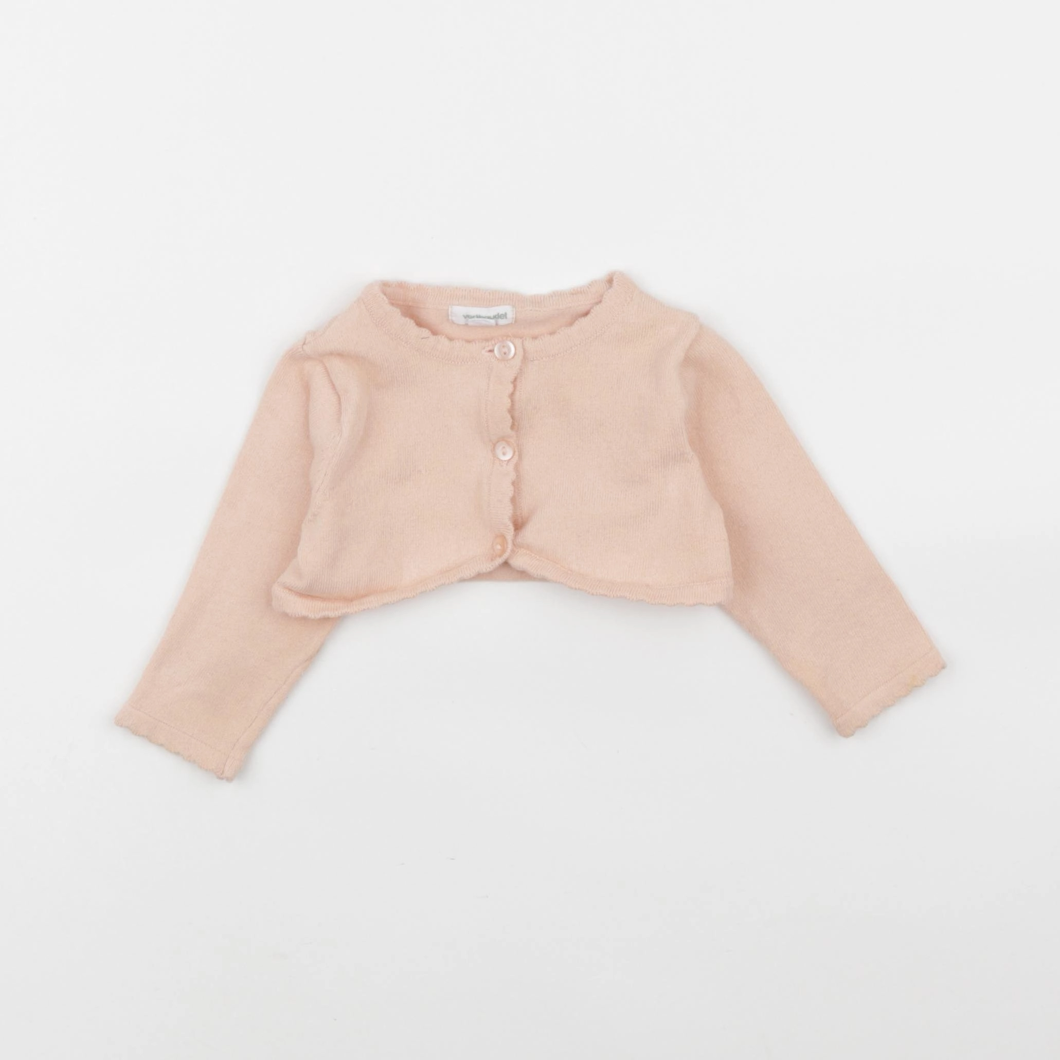 Vertbaudet - gilet orange - 6 mois