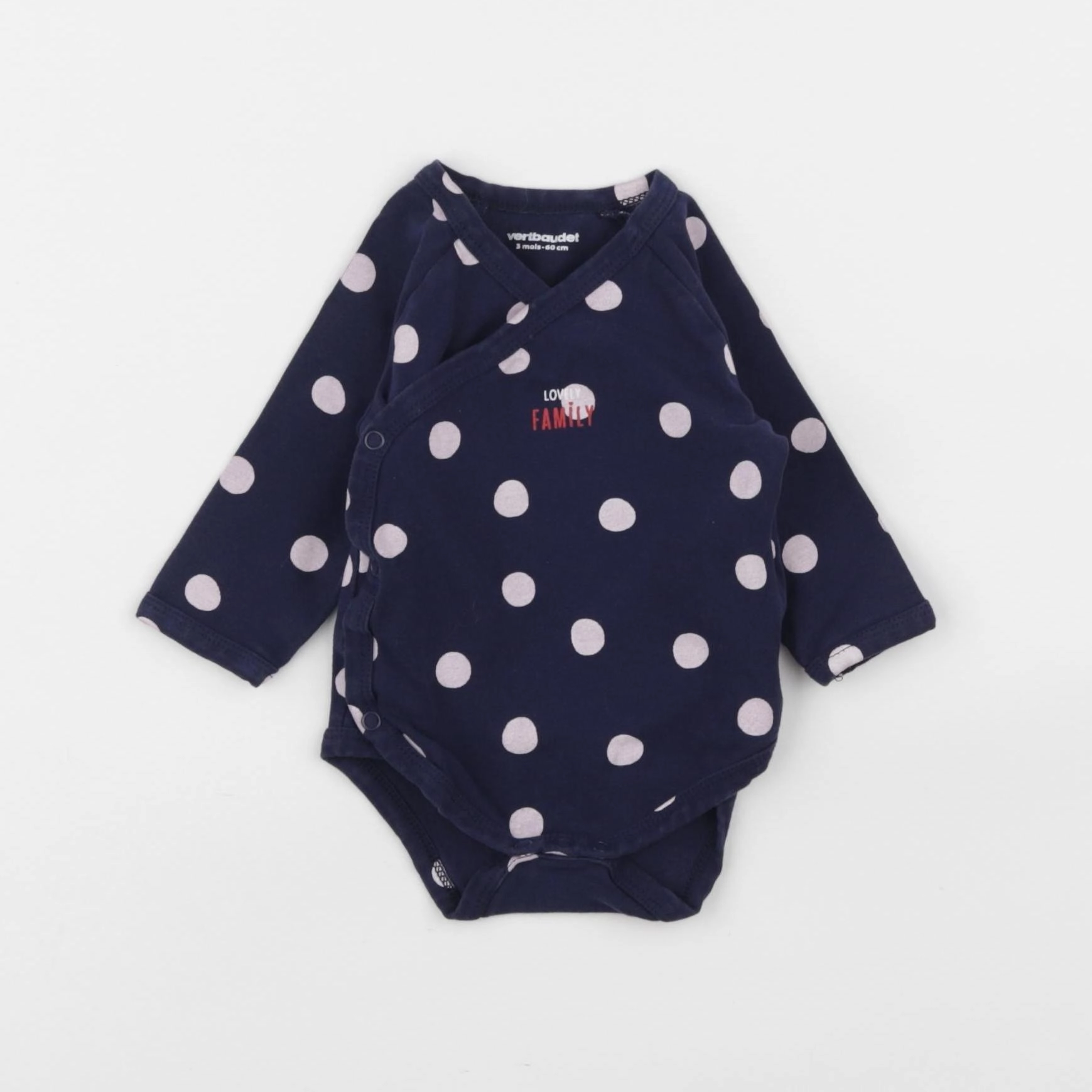 Vertbaudet - body bleu - 3 mois