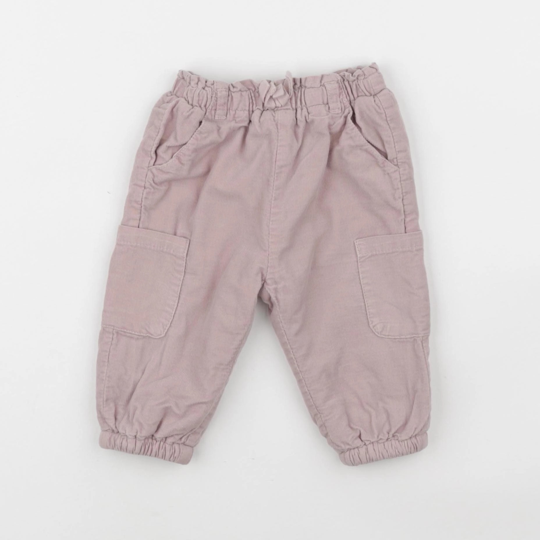 Vertbaudet - pantalon doublé rose - 9 mois
