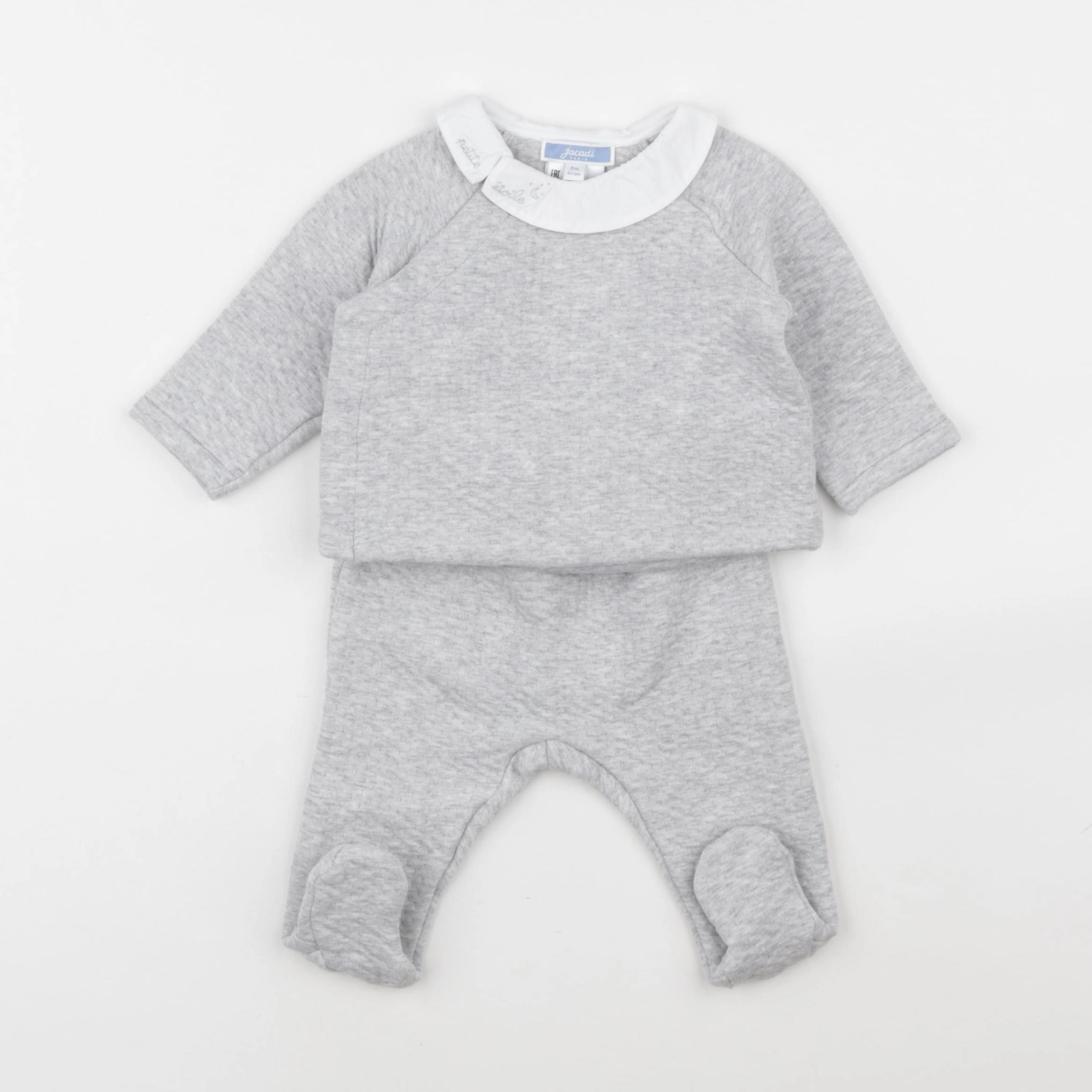 Jacadi - ensemble gris - 6 mois