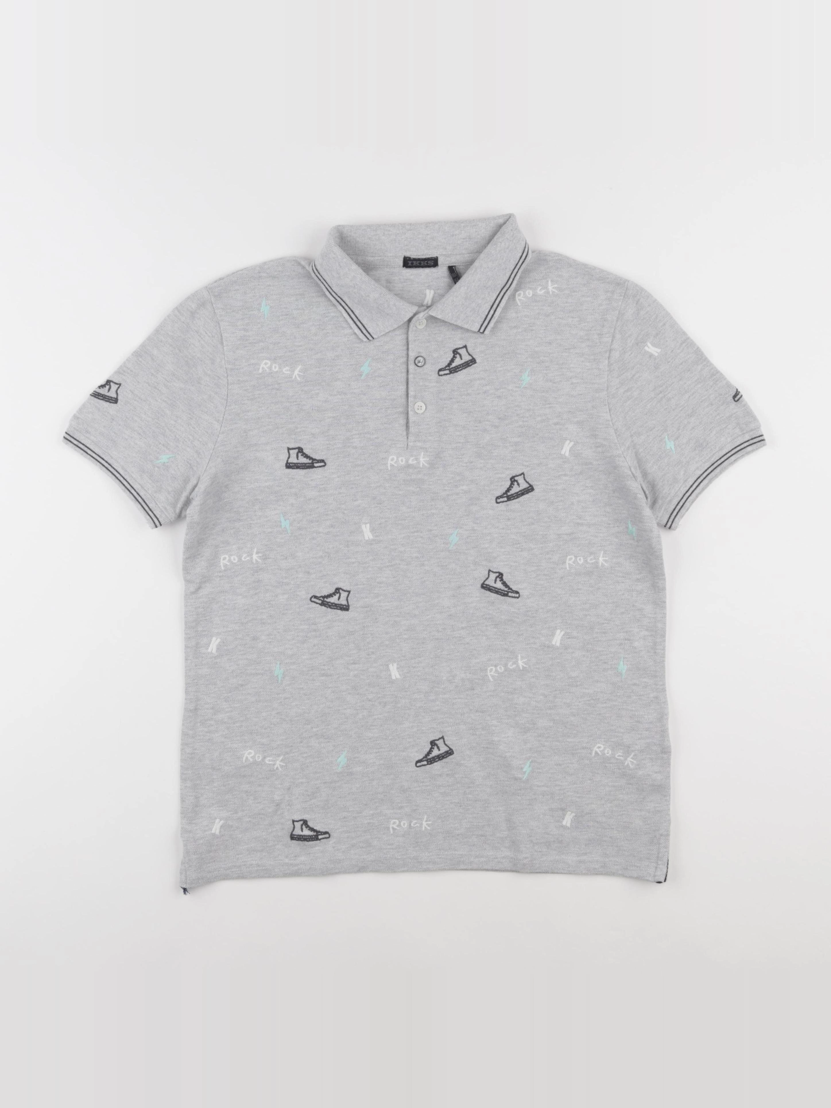 IKKS - polo gris - 14 ans