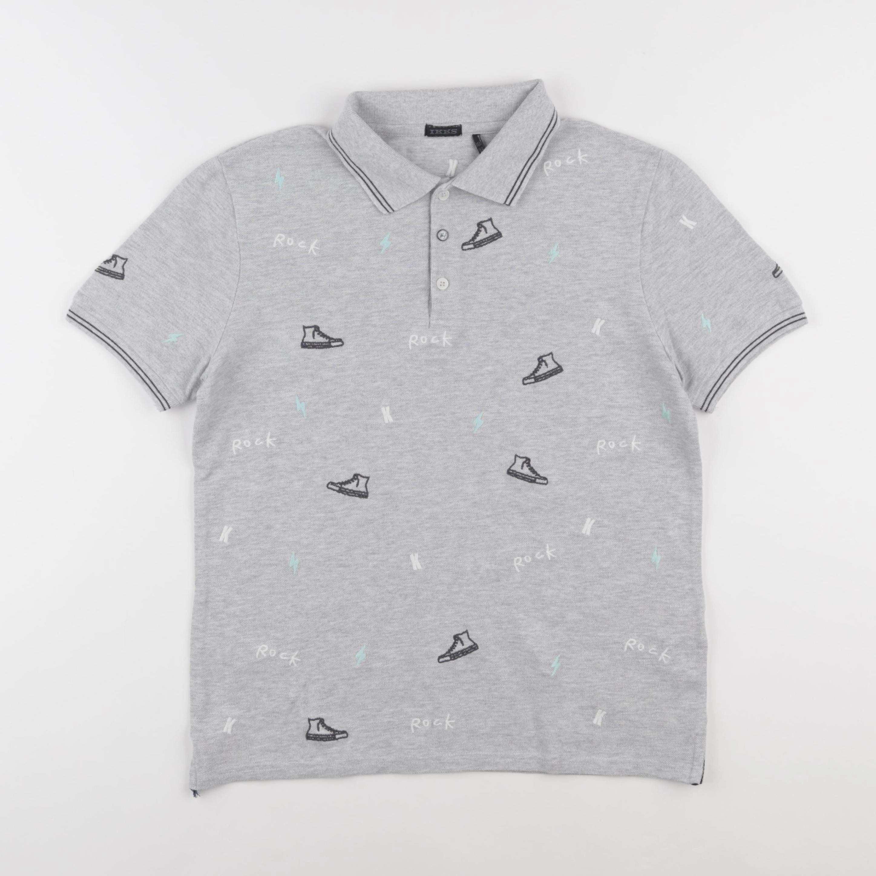 IKKS - polo gris - 14 ans
