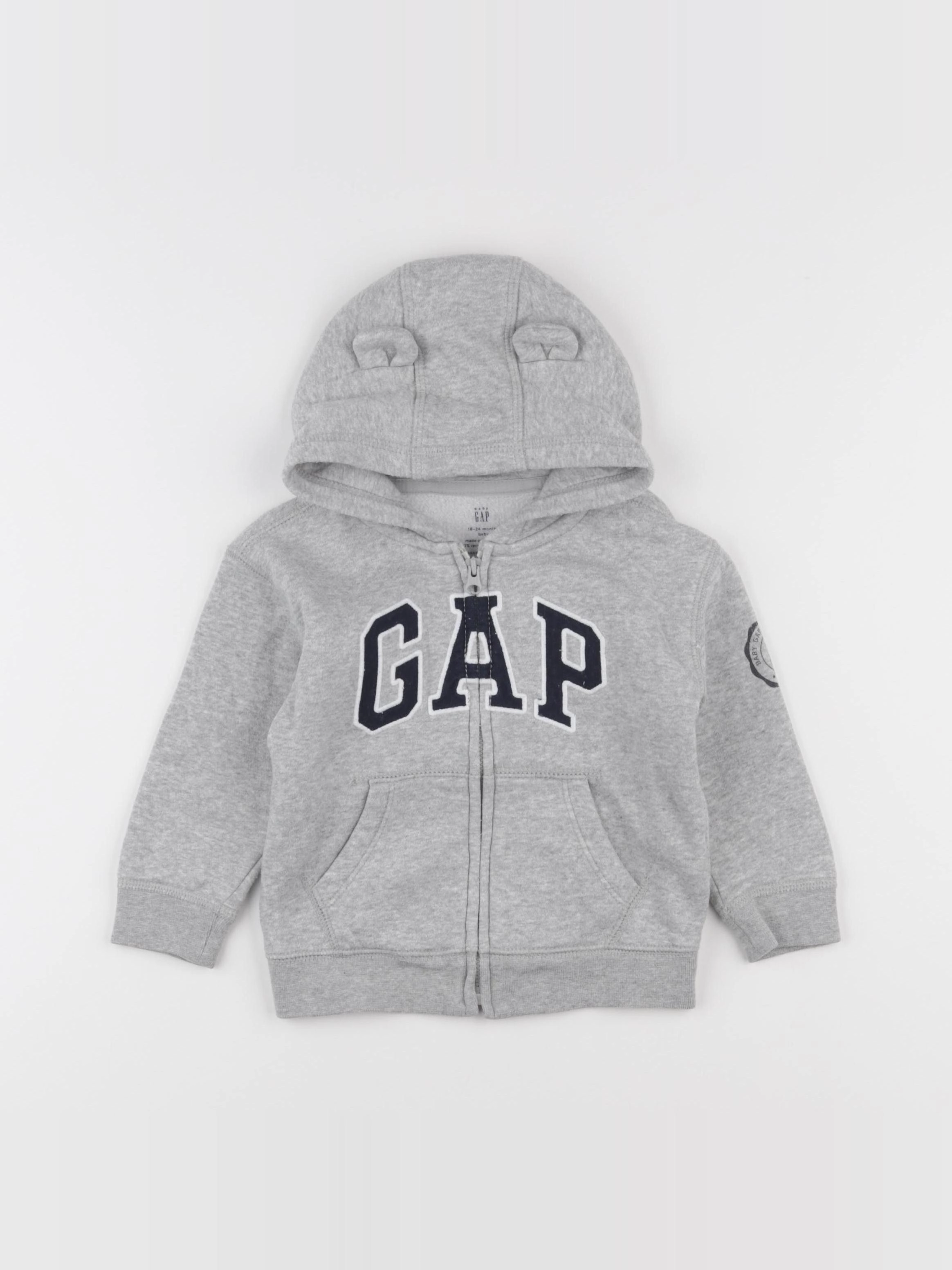GAP - sweat gris - 18/24 mois
