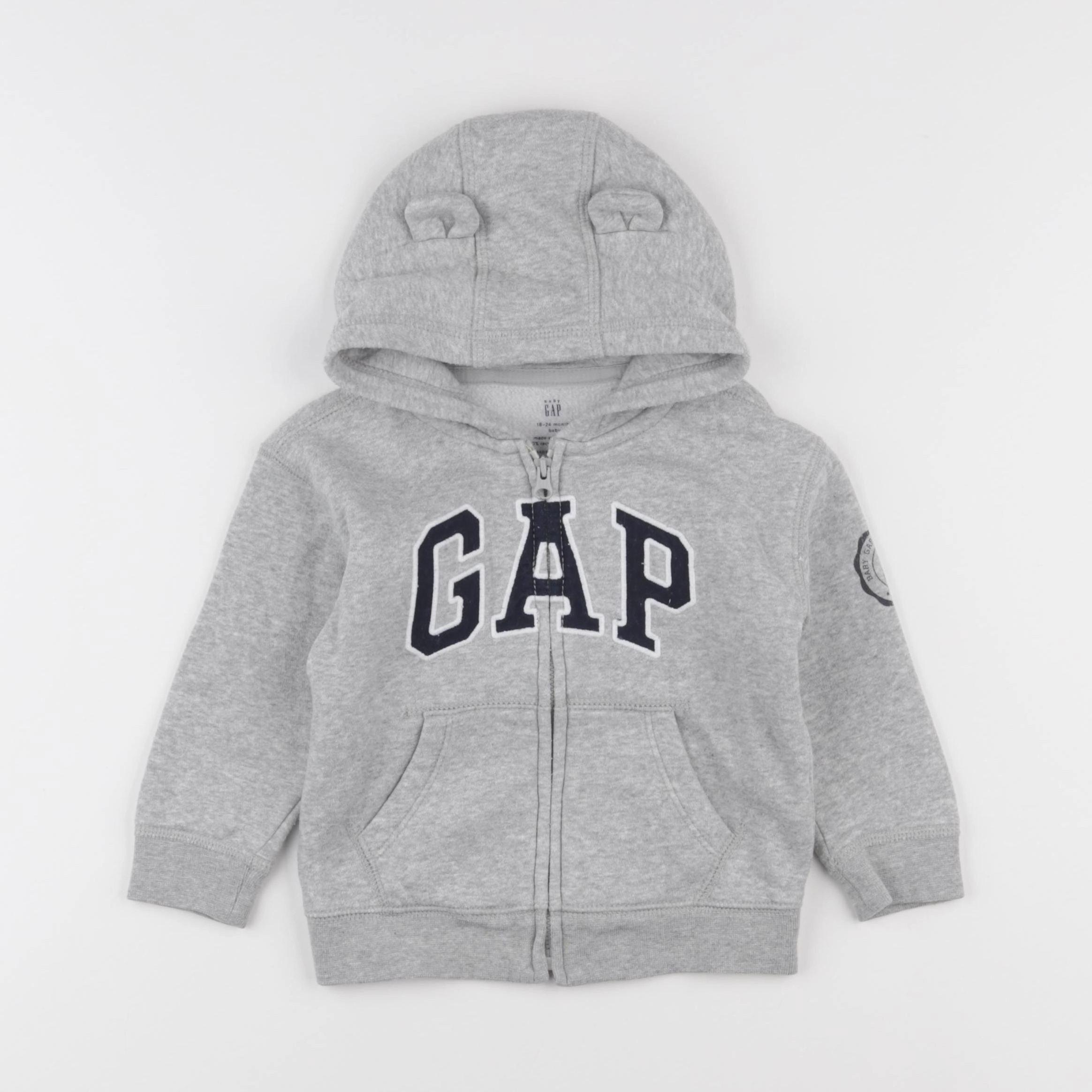 GAP - sweat gris - 18/24 mois