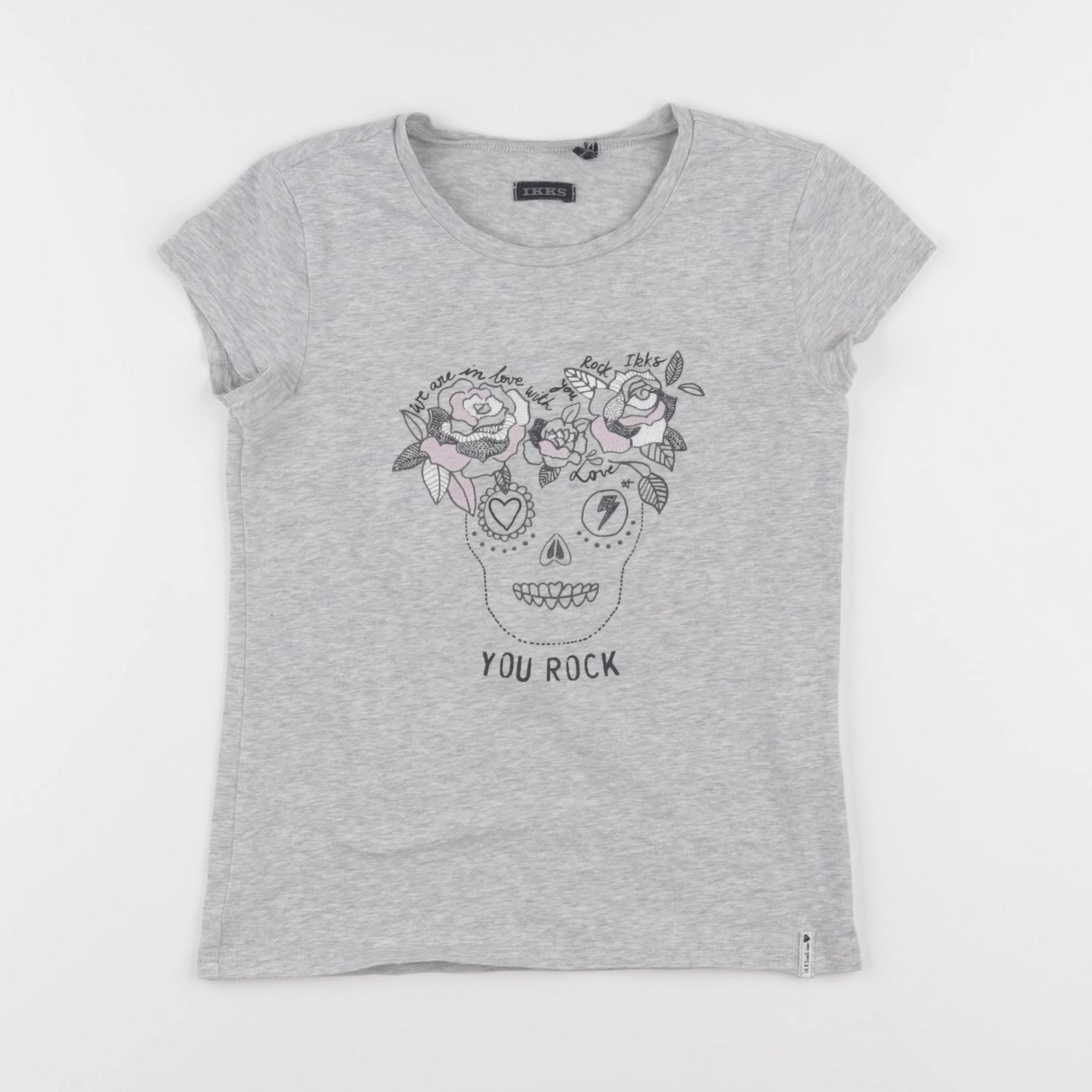 IKKS - tee-shirt gris - 8 ans