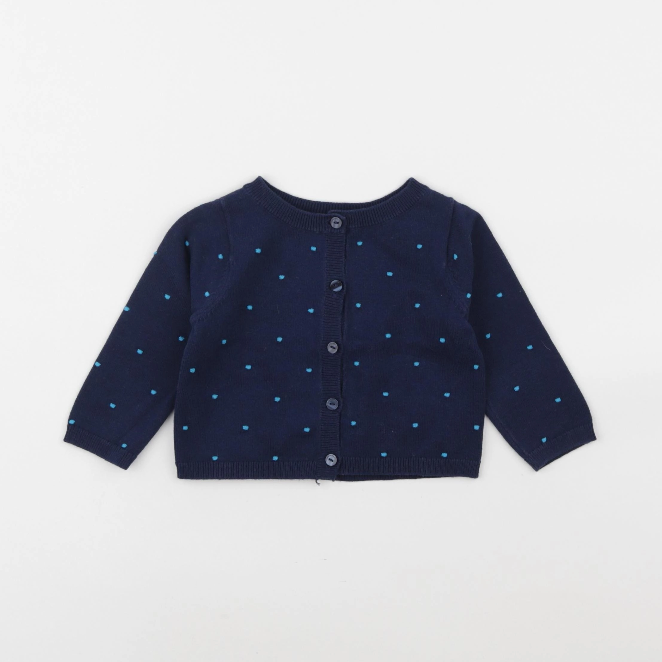 Jacadi - gilet bleu - 12 mois