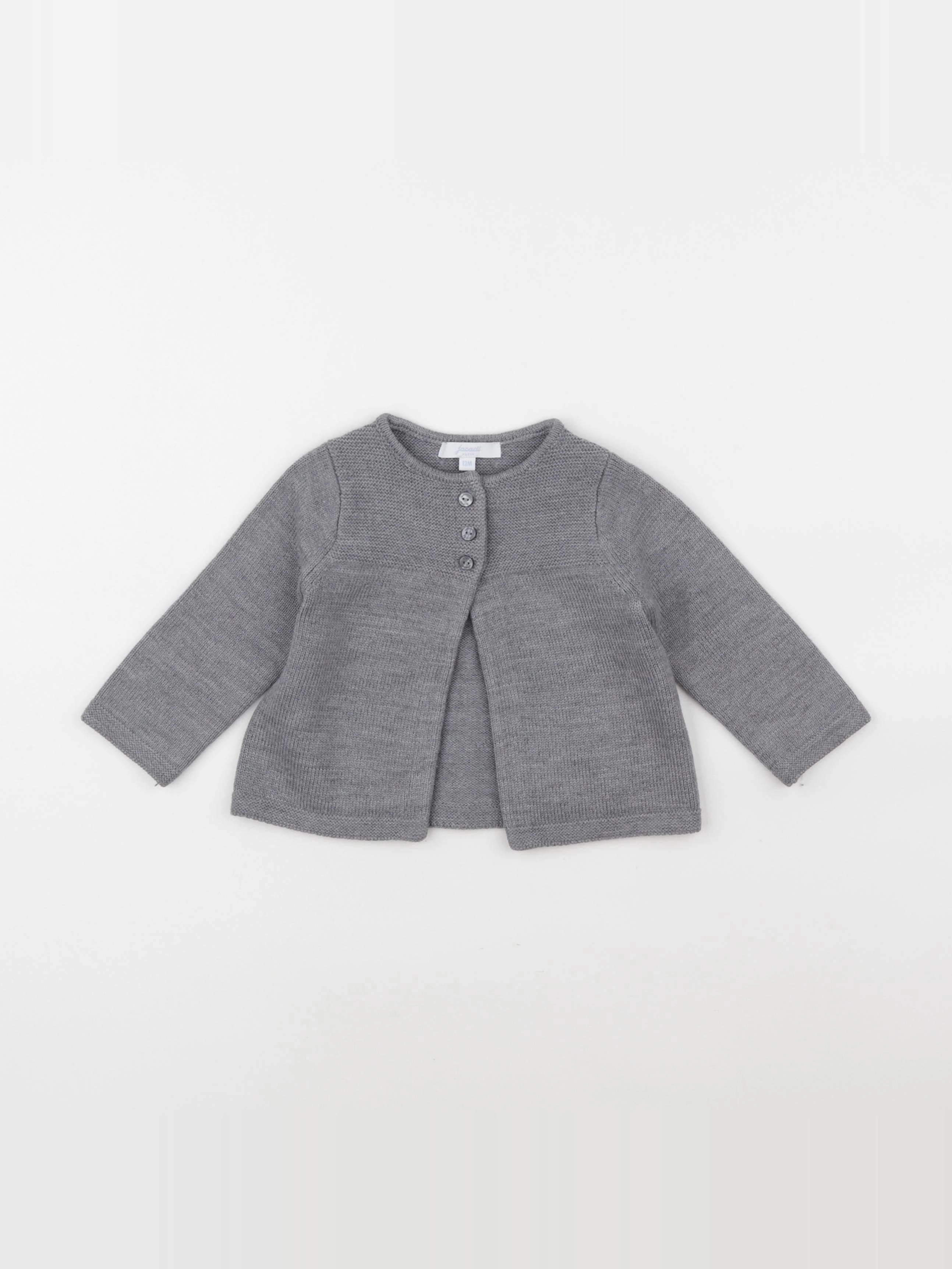 Jacadi - gilet gris - 12 mois
