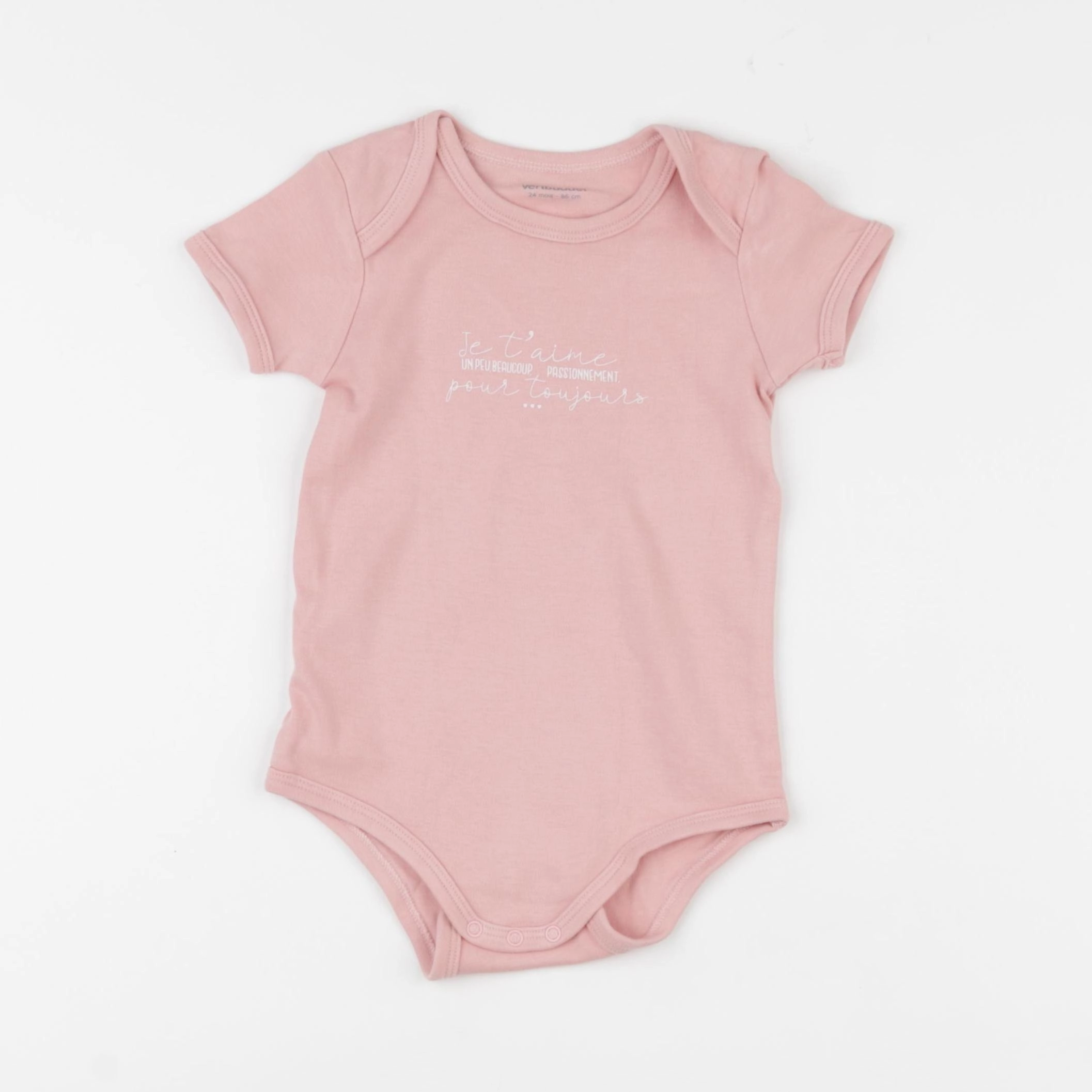 Vertbaudet - body rose - 24 mois