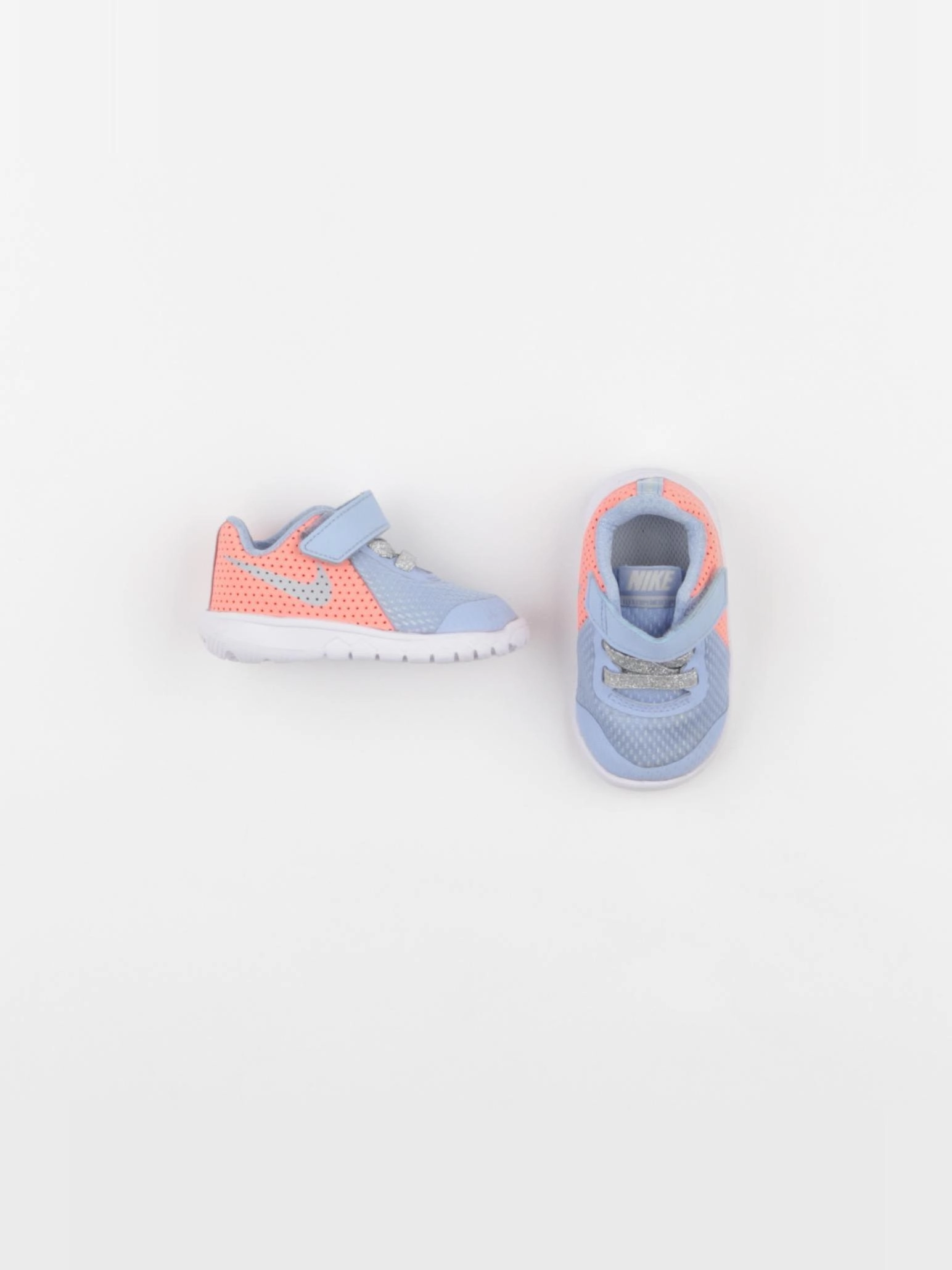 Nike - tennis à scratch/ lacets bleu, argent - pointure 18