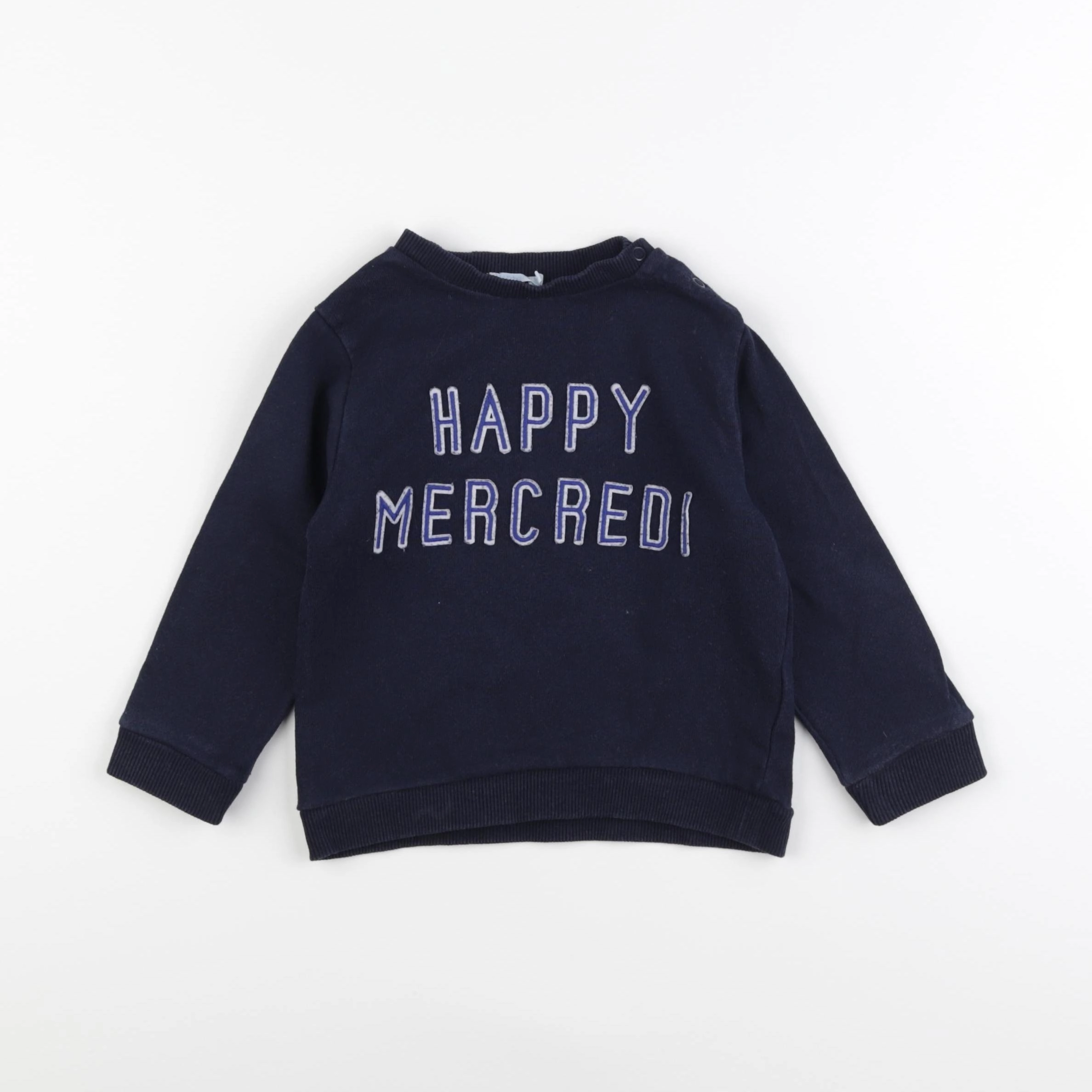Boutchou - sweat bleu - 36 mois