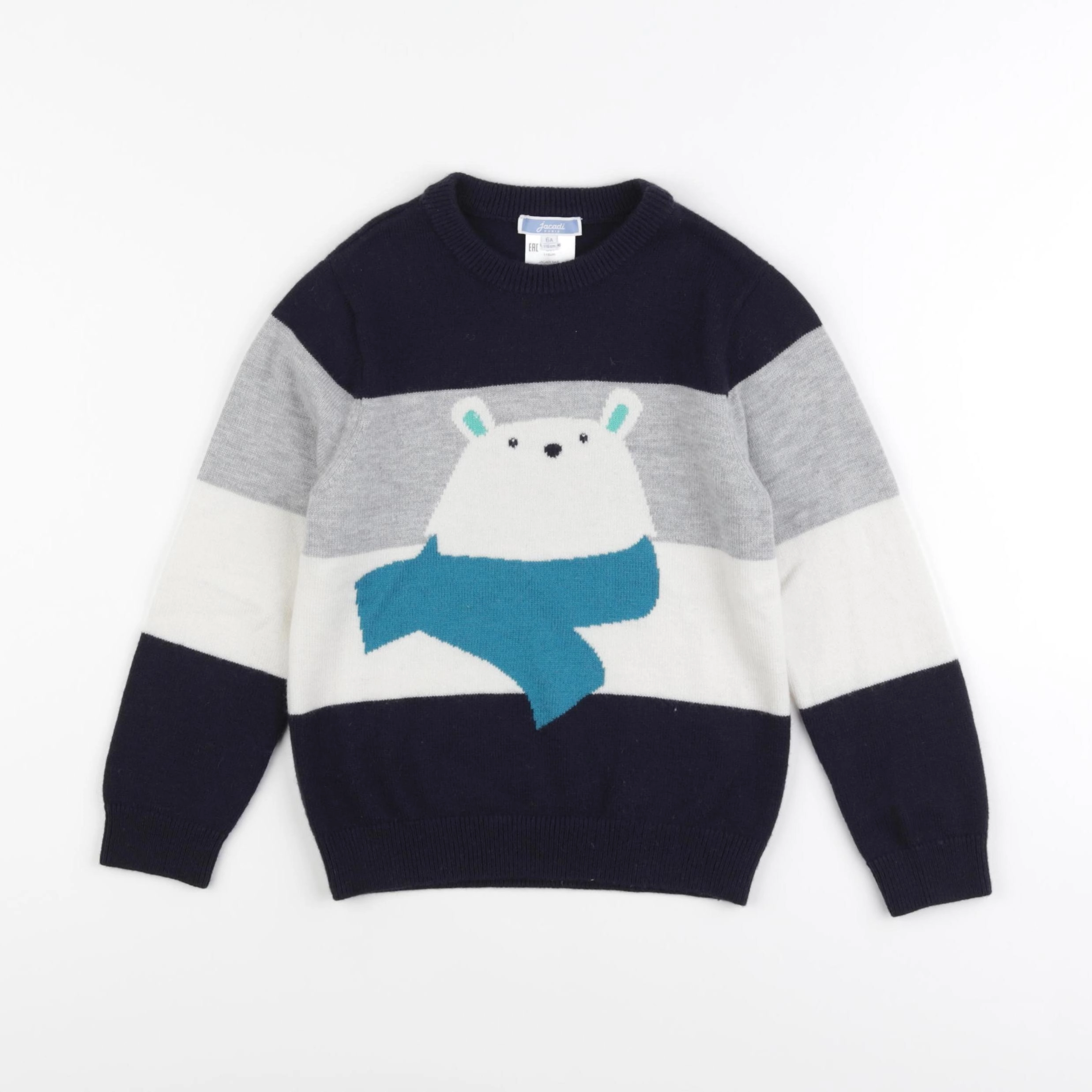 Jacadi - pull bleu - 6 ans