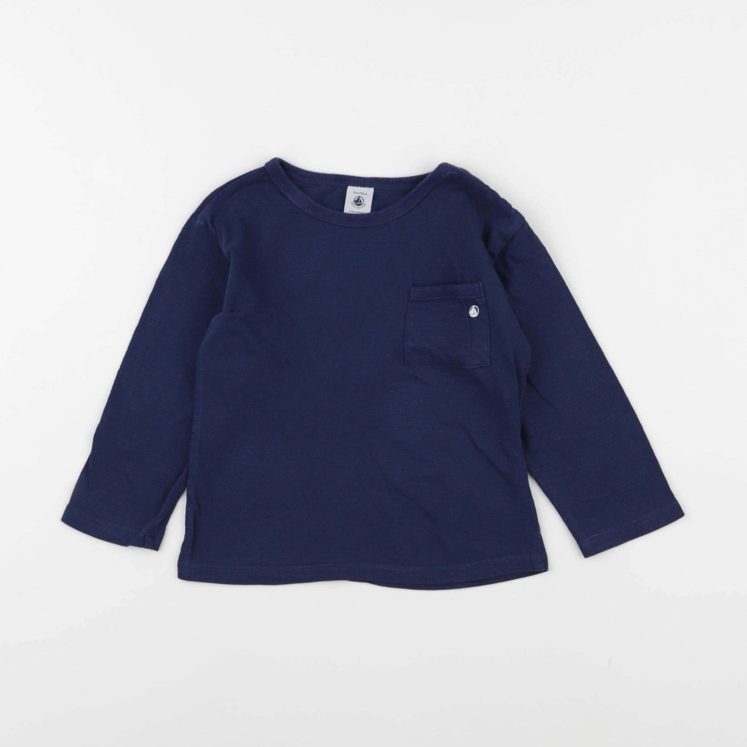 Petit Bateau - tee-shirt bleu - 36 mois