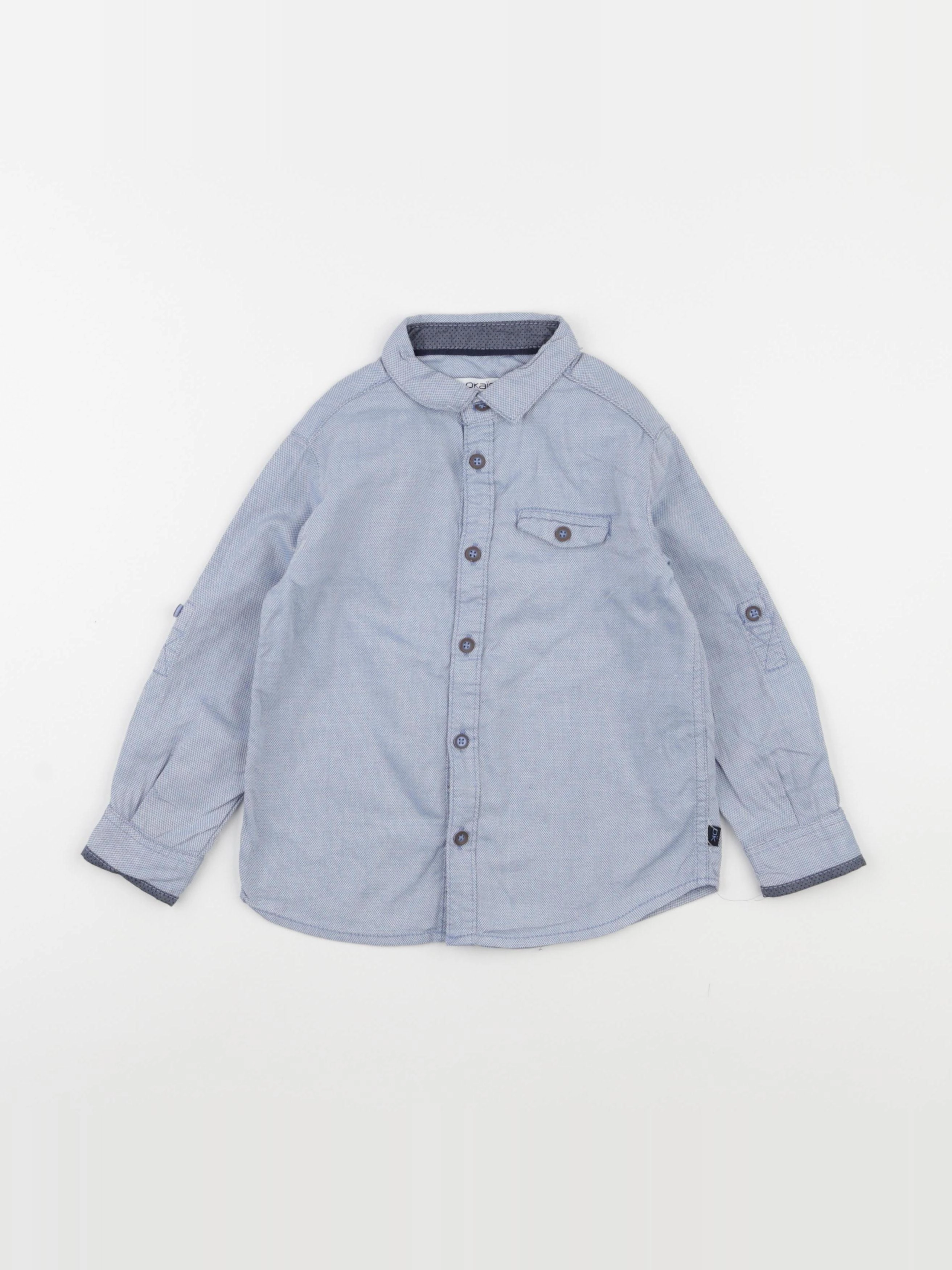 Okaidi - chemise bleu - 3 ans