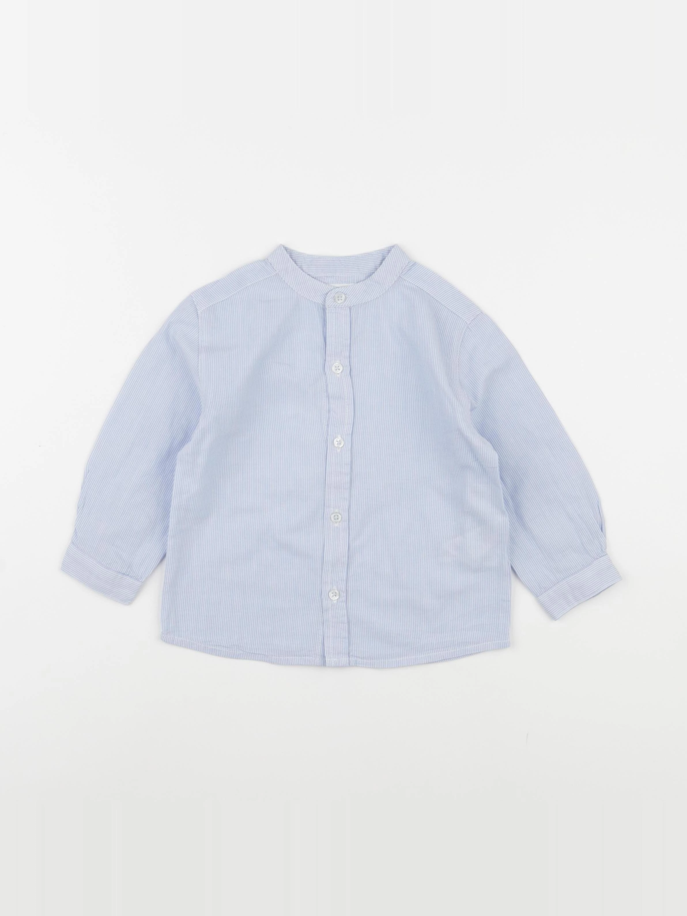 Boutchou - chemise bleu - 12 mois