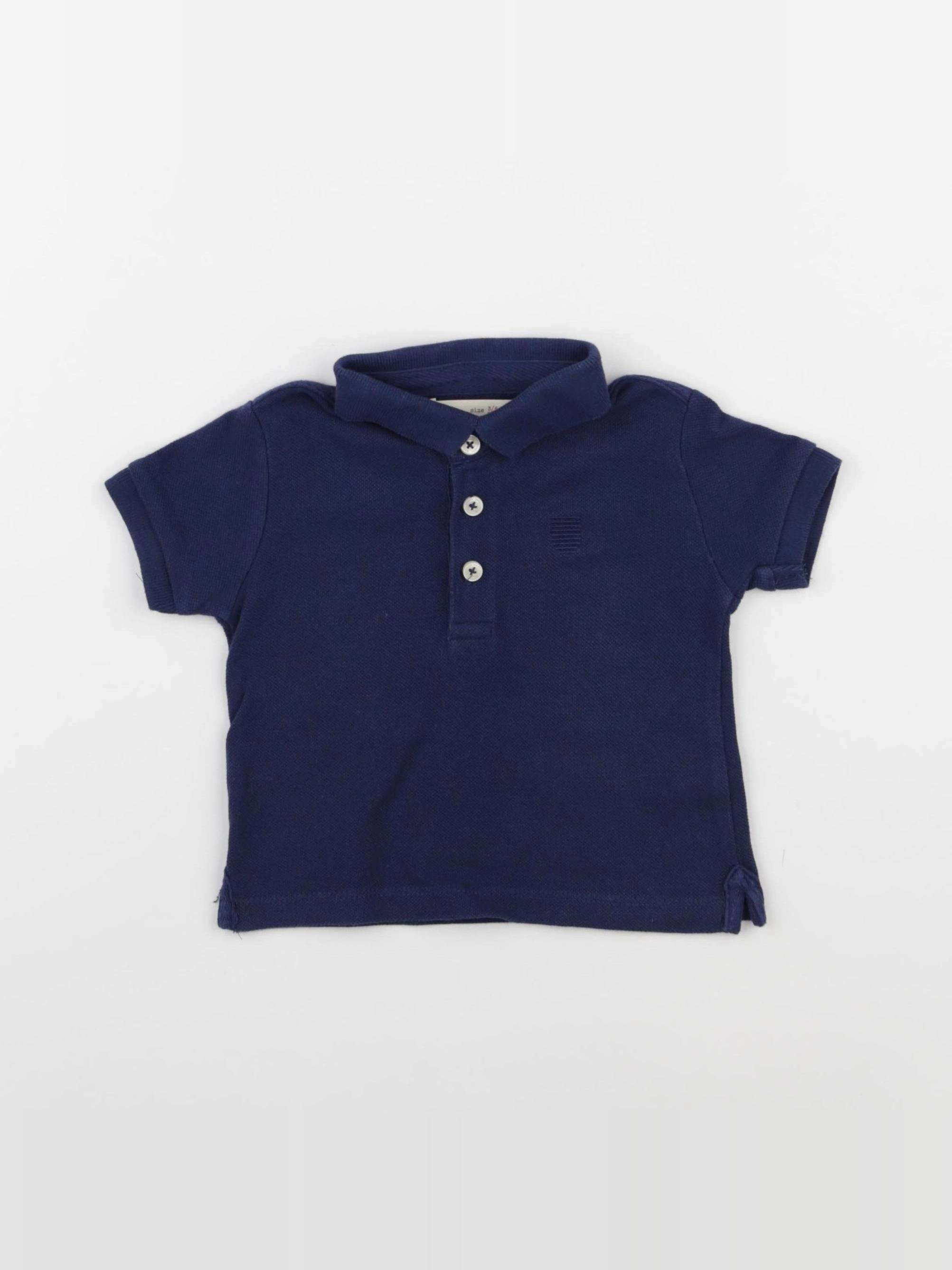 Zara - polo bleu - 3/6 mois