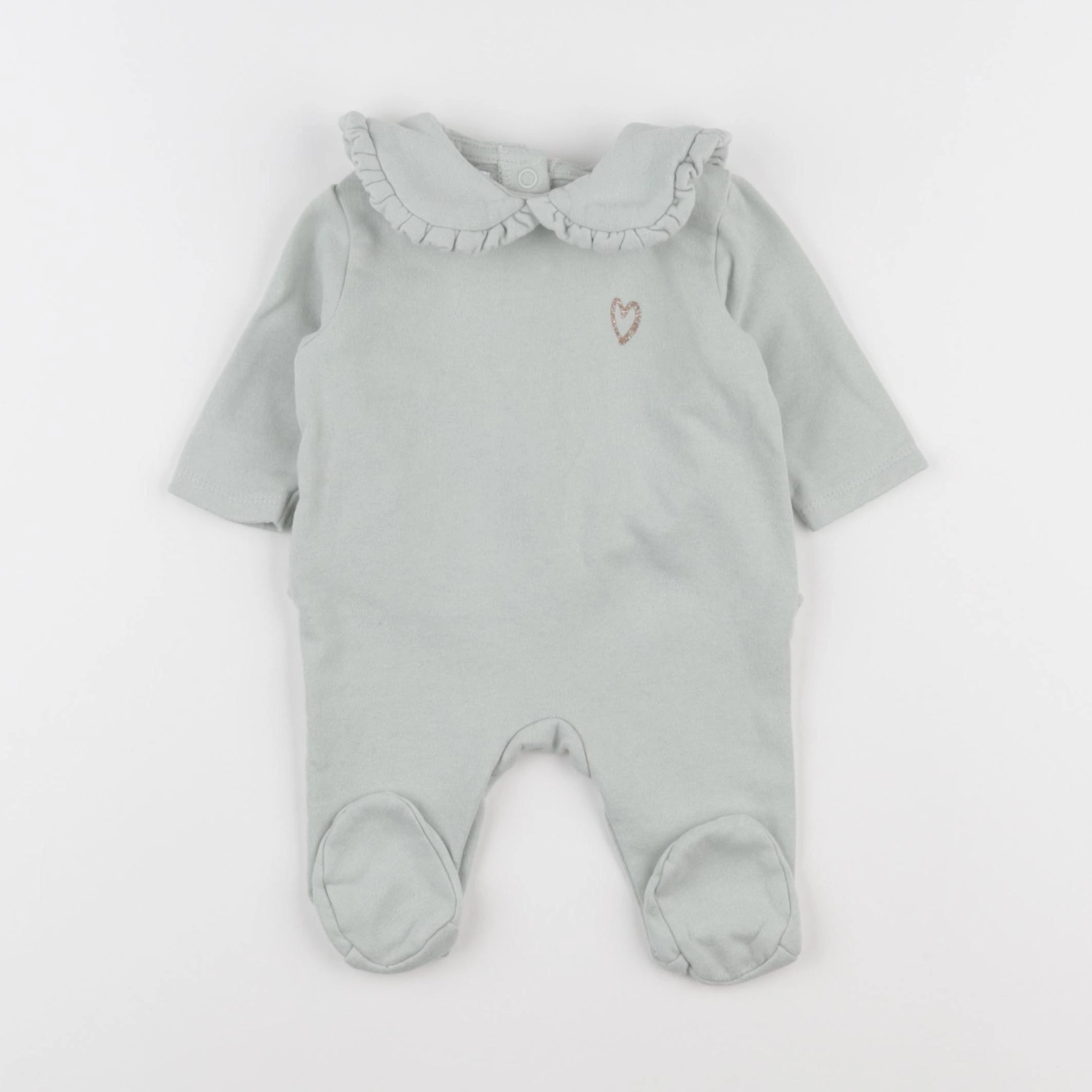 Vertbaudet - pyjama coton bleu - 3 mois