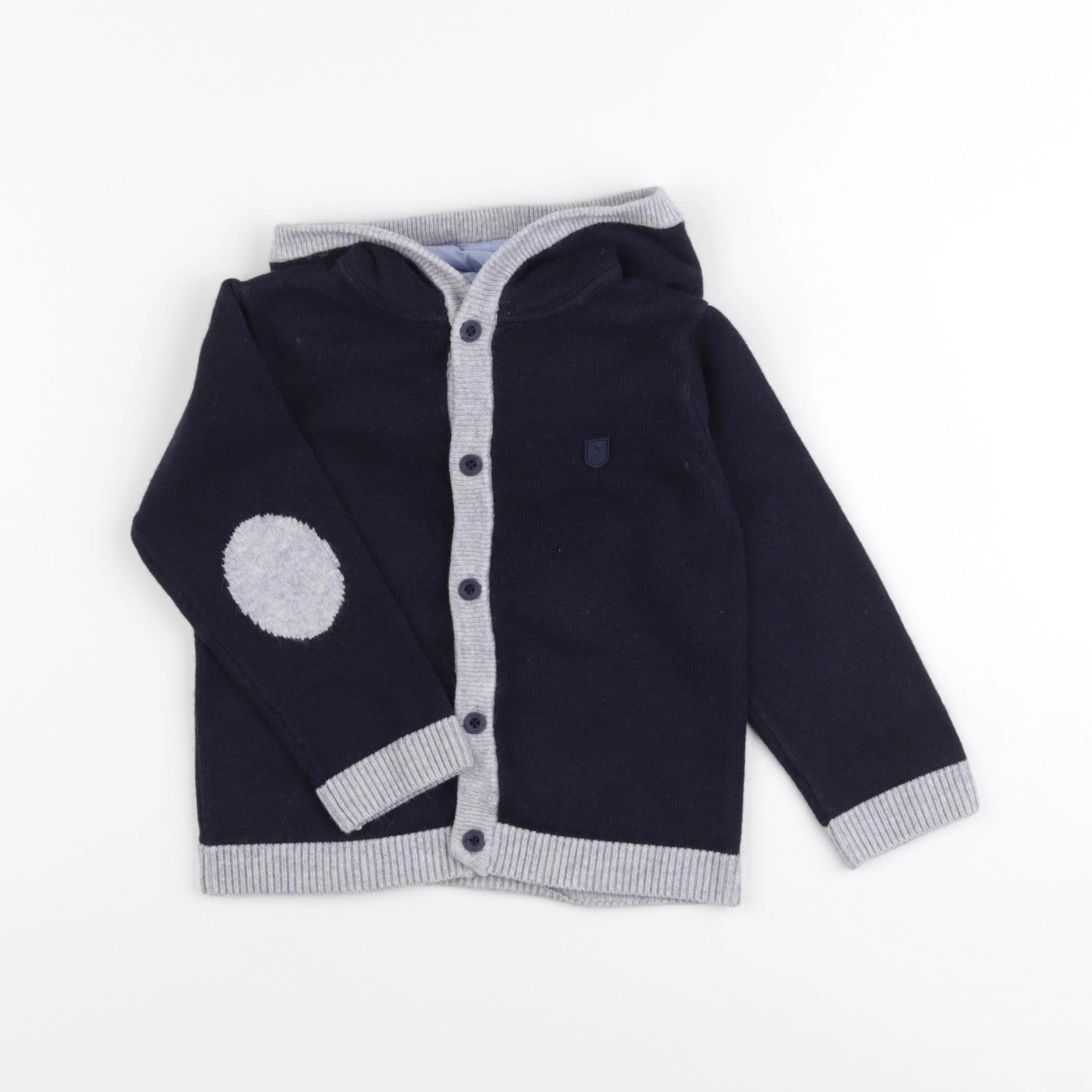 Jacadi - gilet bleu - 24 mois