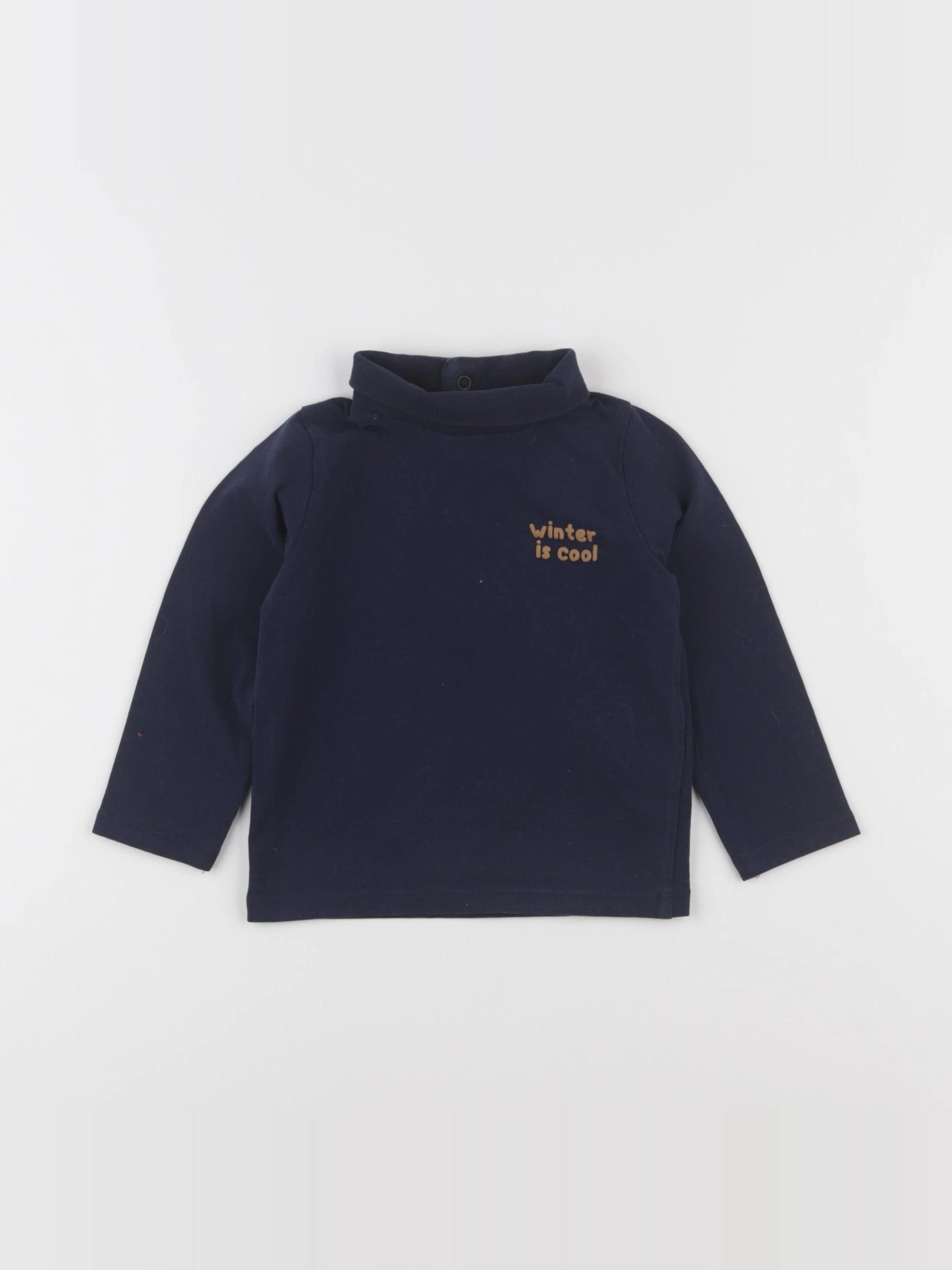 Vertbaudet - sous-pull bleu - 24 mois