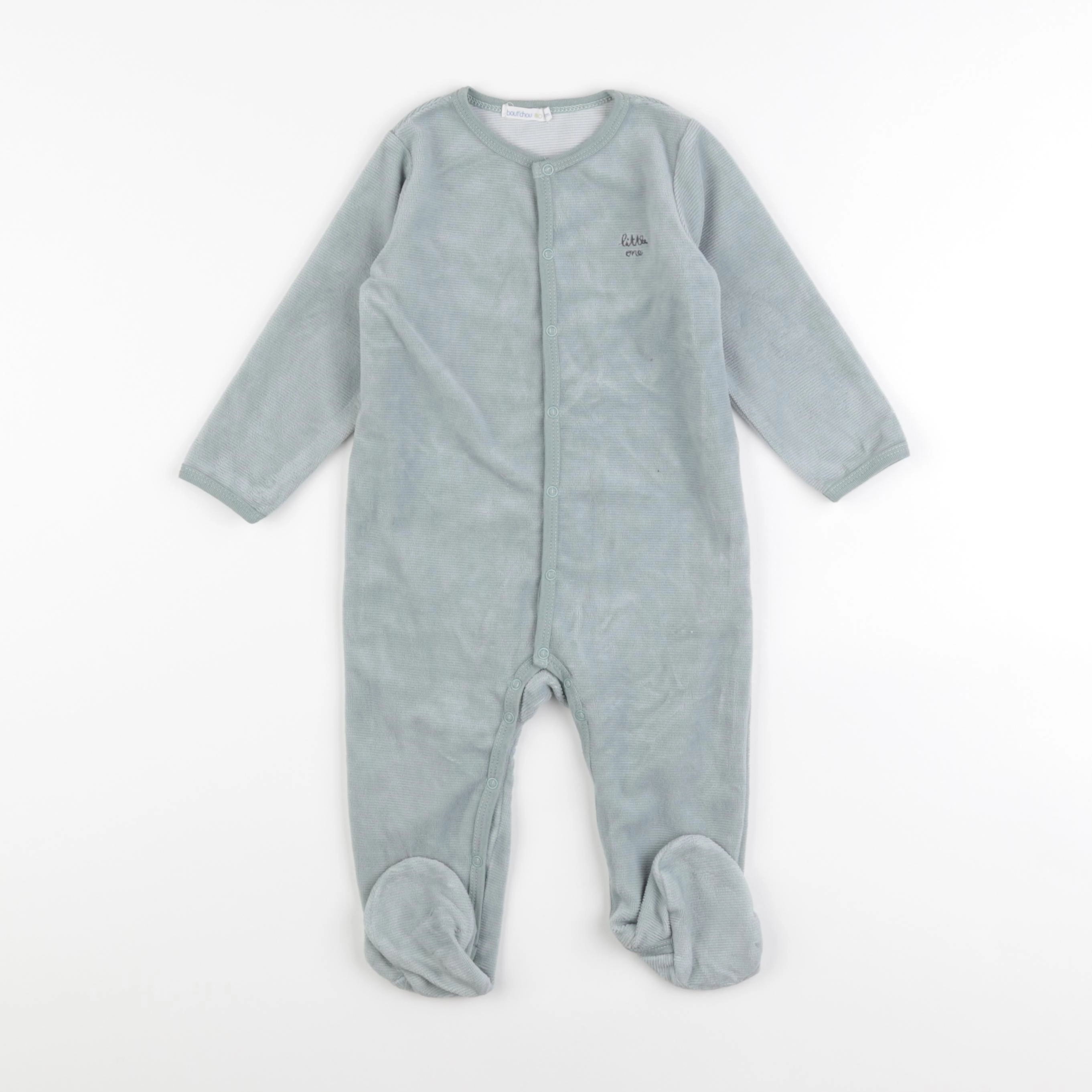 Boutchou - pyjama velours vert - 12 mois