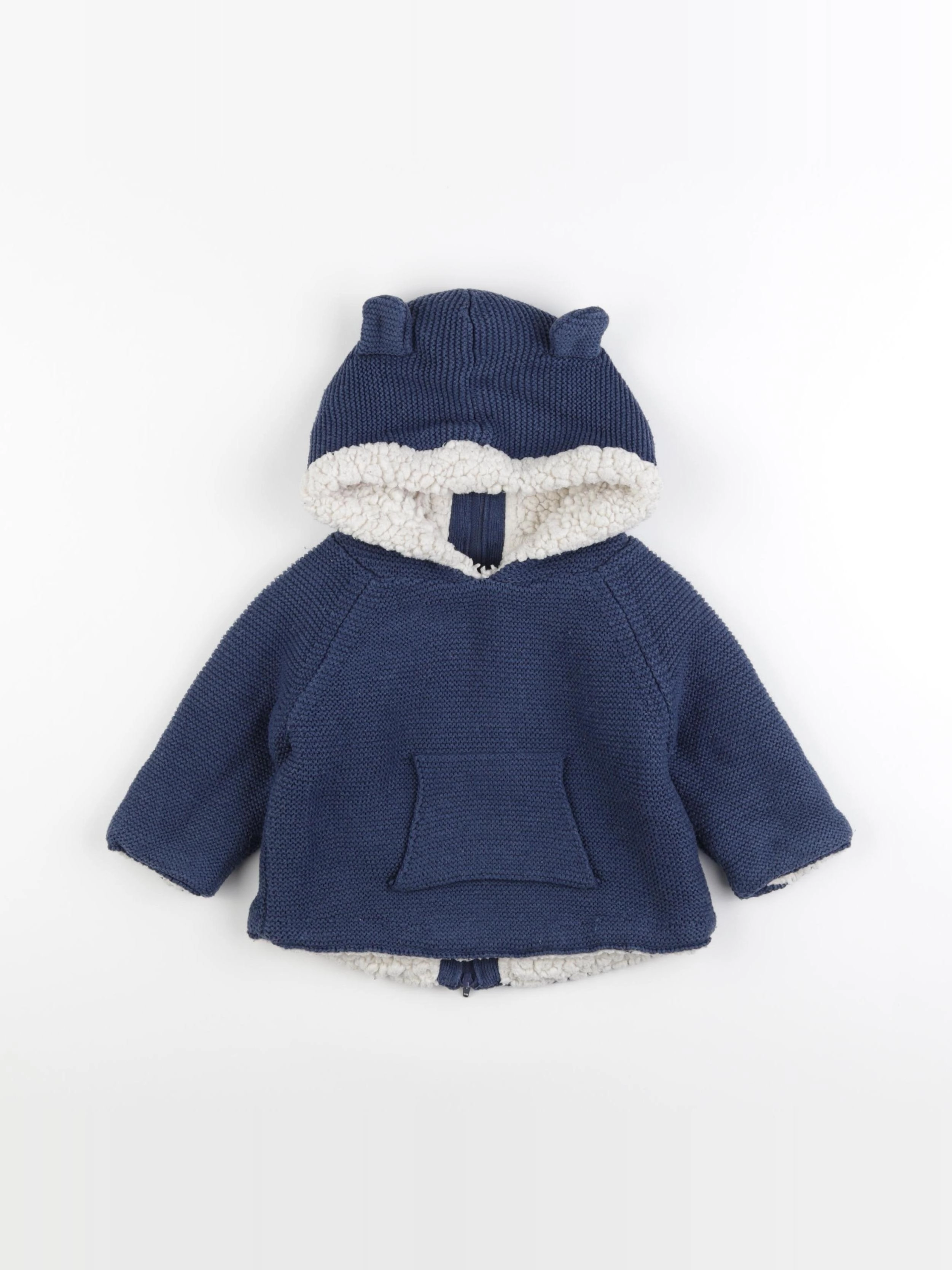 Mango - burnou bleu - 6/9 mois