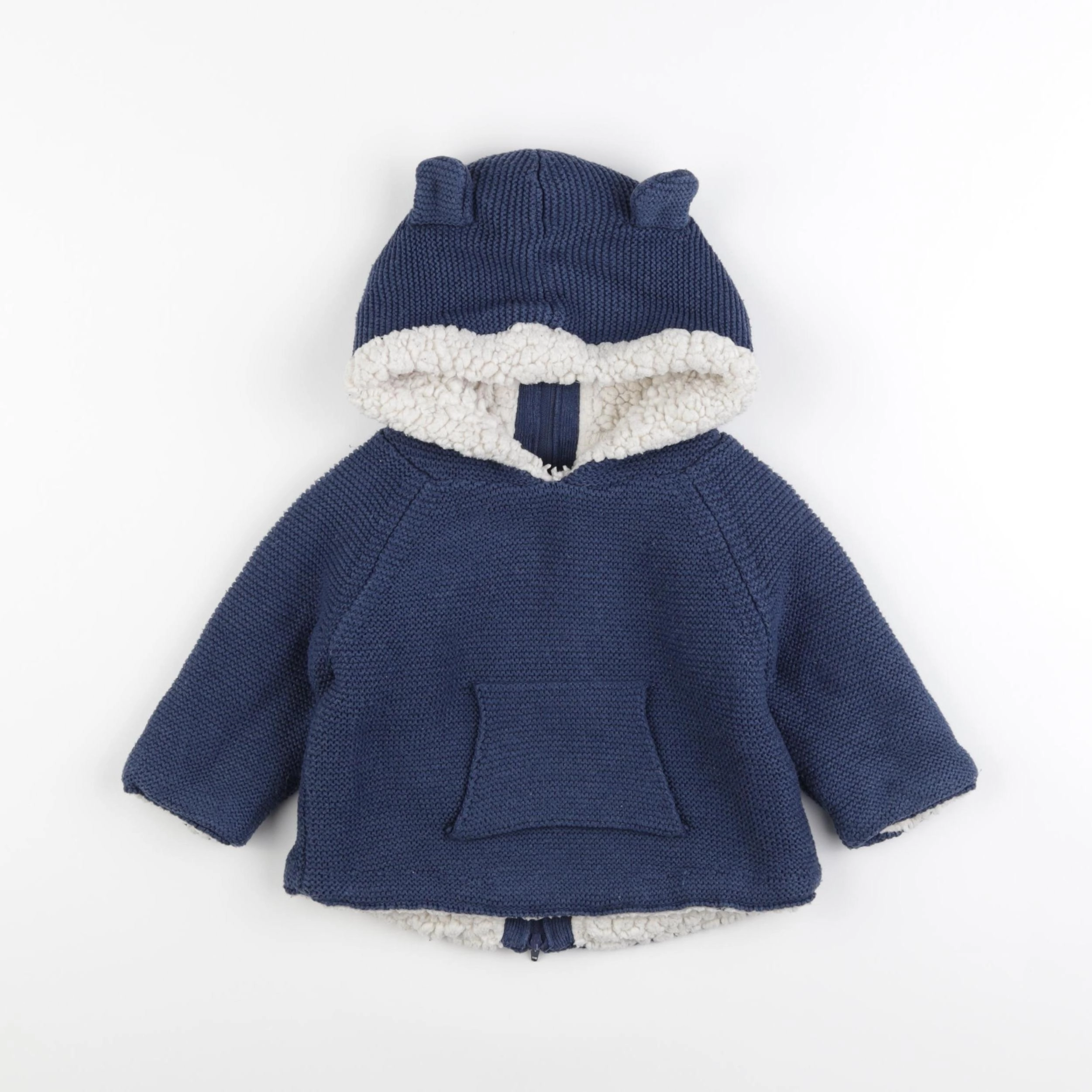 Mango - burnou bleu - 6/9 mois