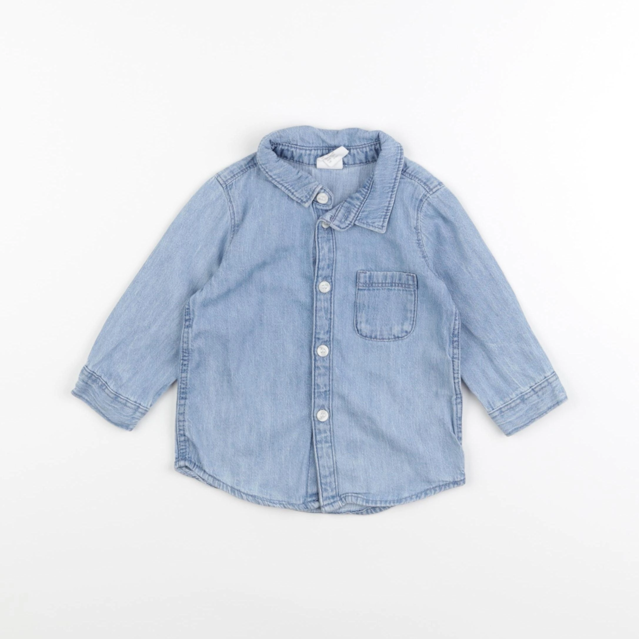 H&M - chemise bleu - 6 mois