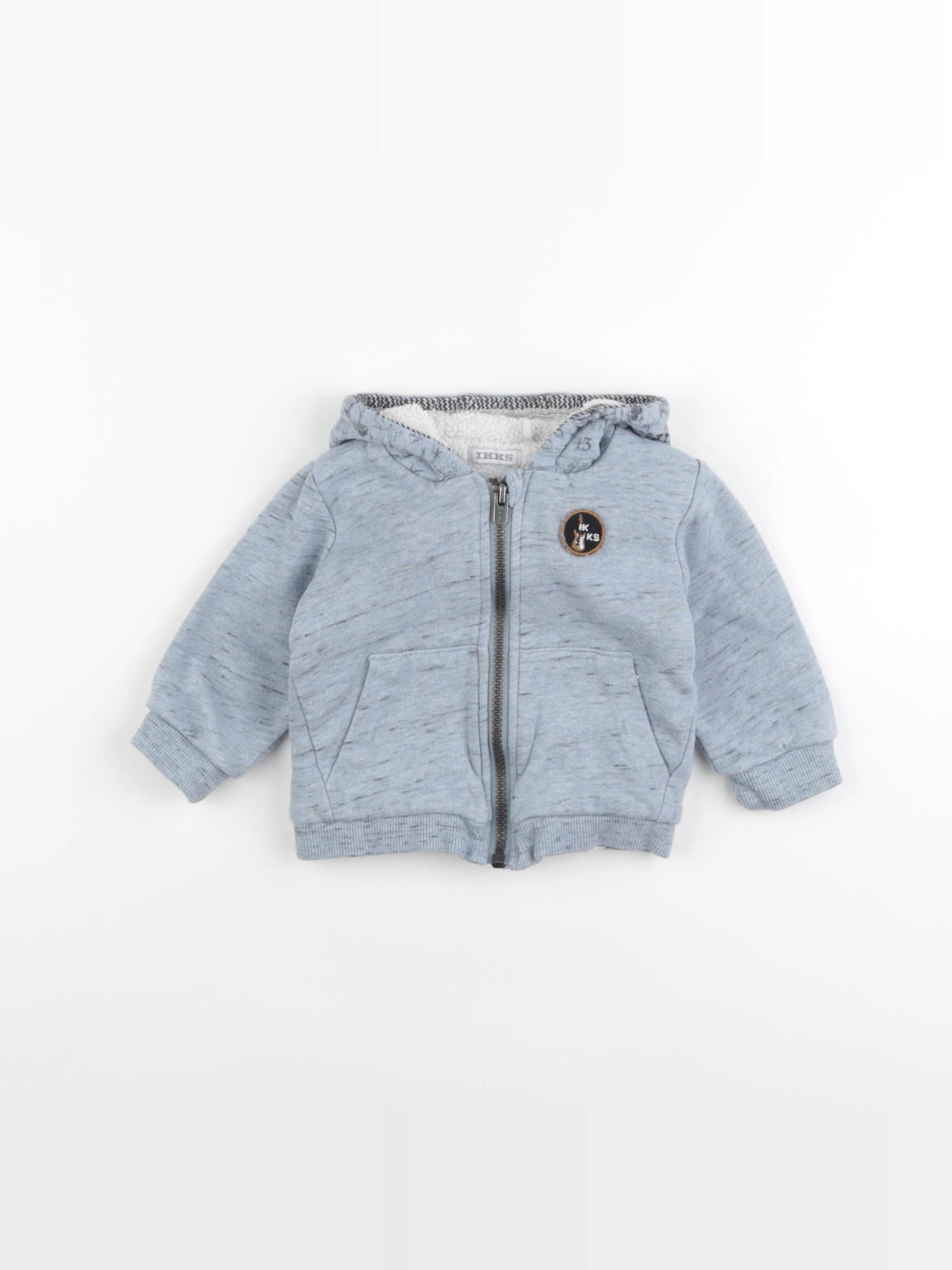 IKKS - sweat bleu - 6 mois