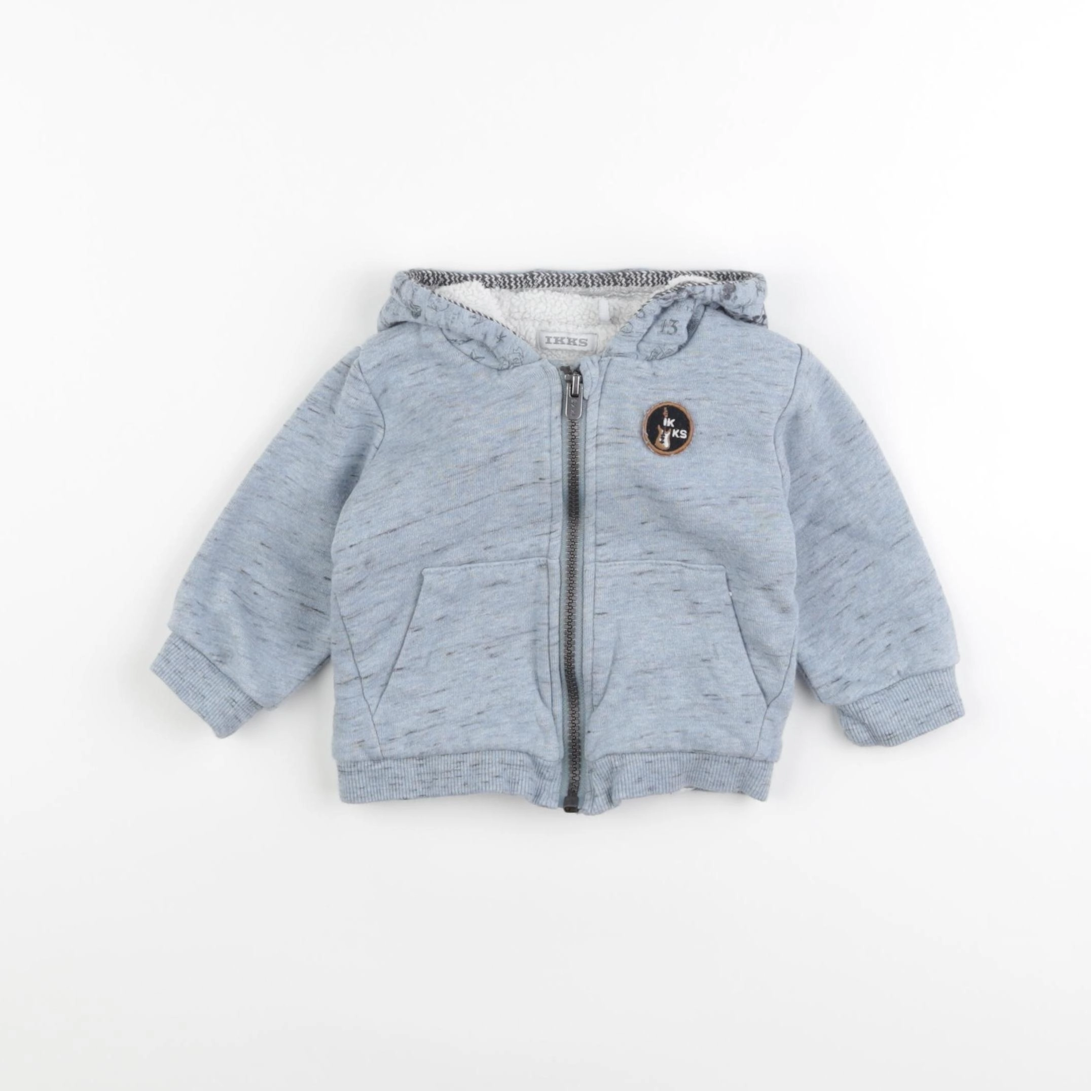 IKKS - sweat bleu - 6 mois