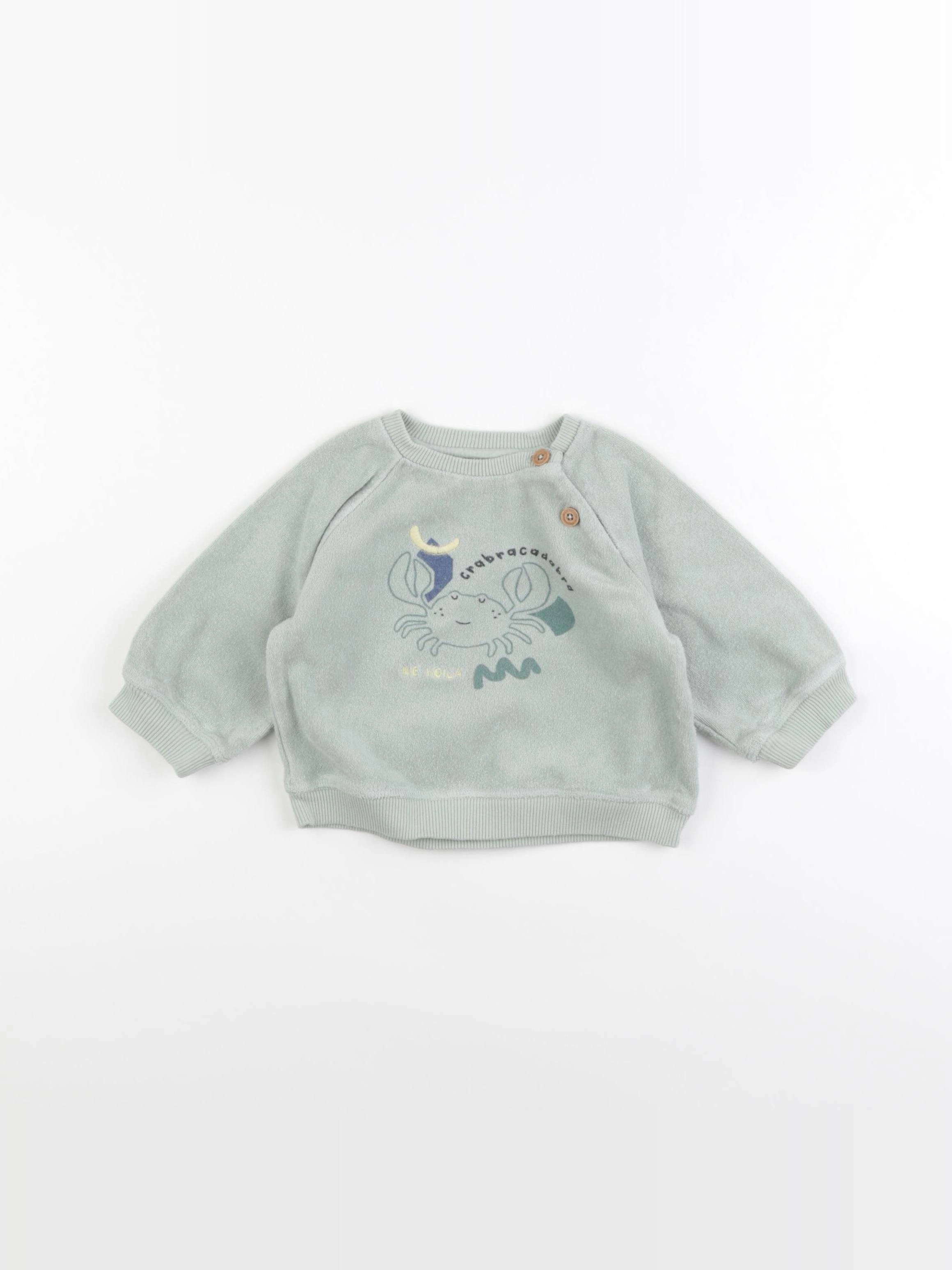 Tape à l'oeil - sweat vert - 12 mois