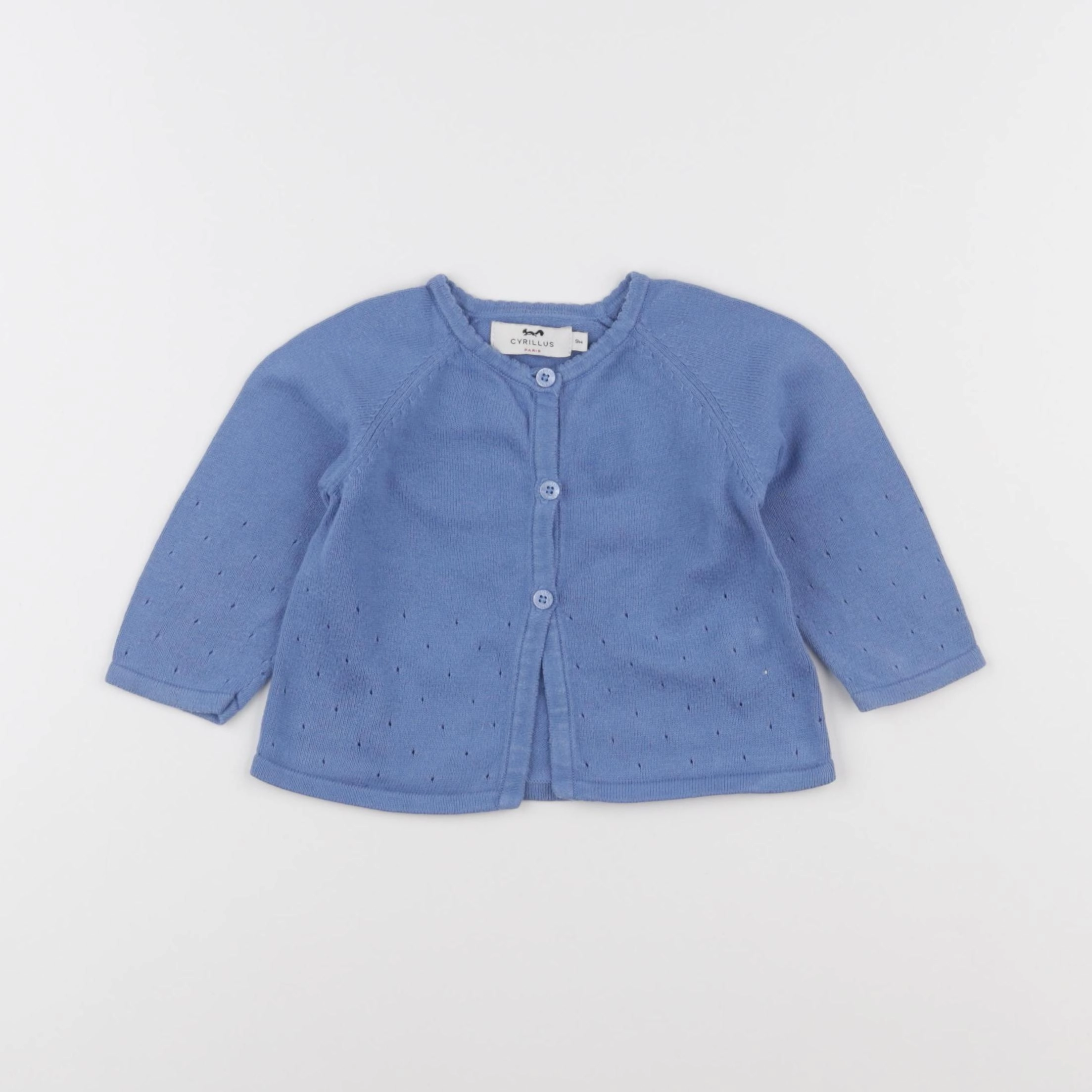 Cyrillus - gilet bleu - 9 mois