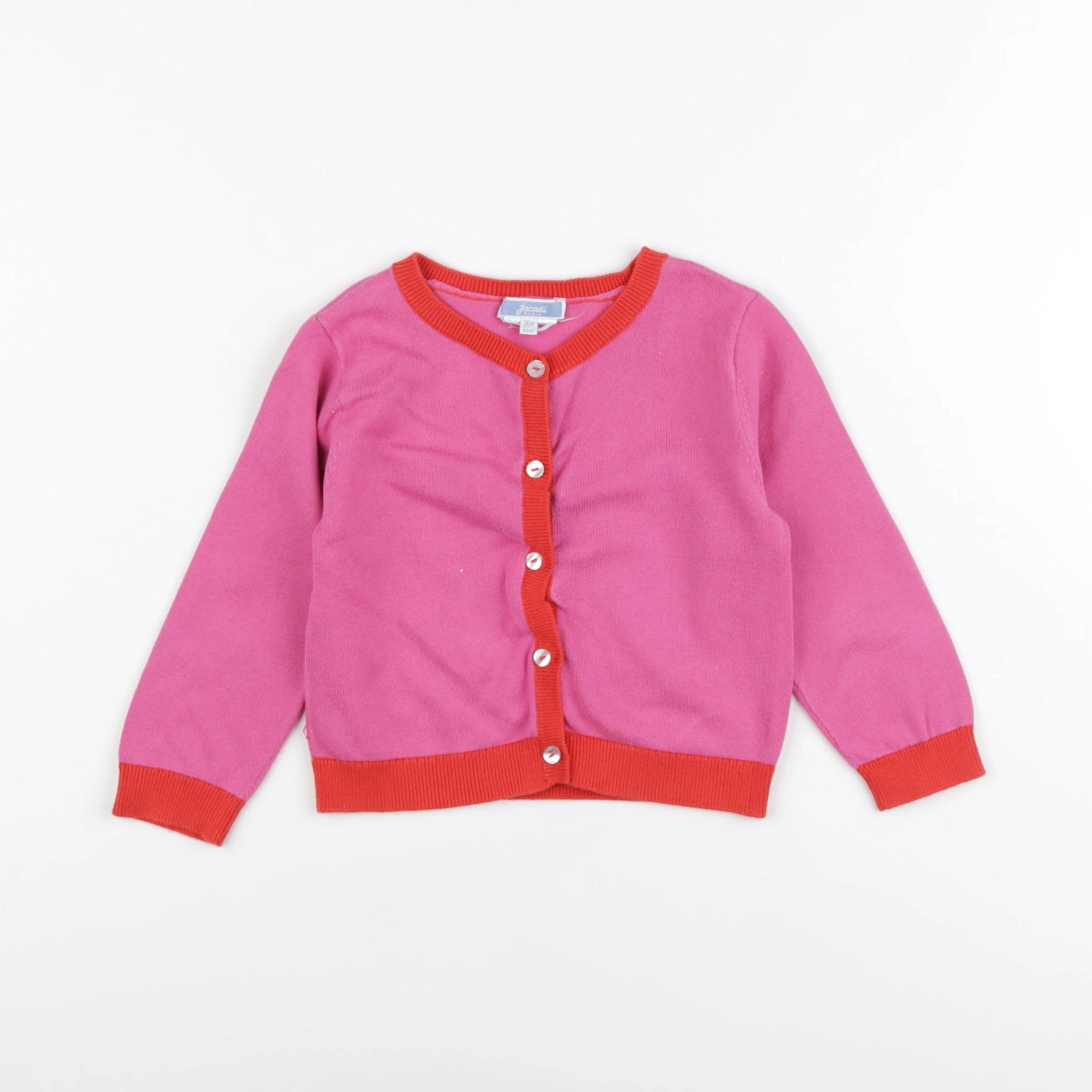 Jacadi - gilet rose - 36 mois