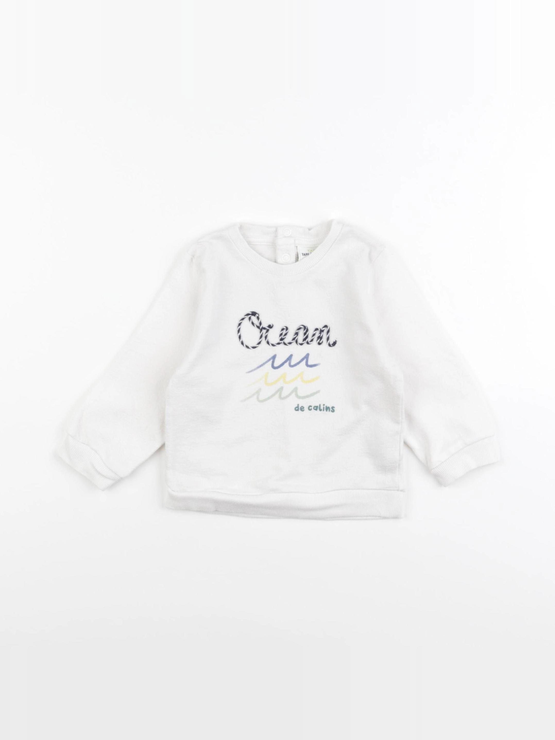 Tape à l'oeil - sweat blanc - 12 mois