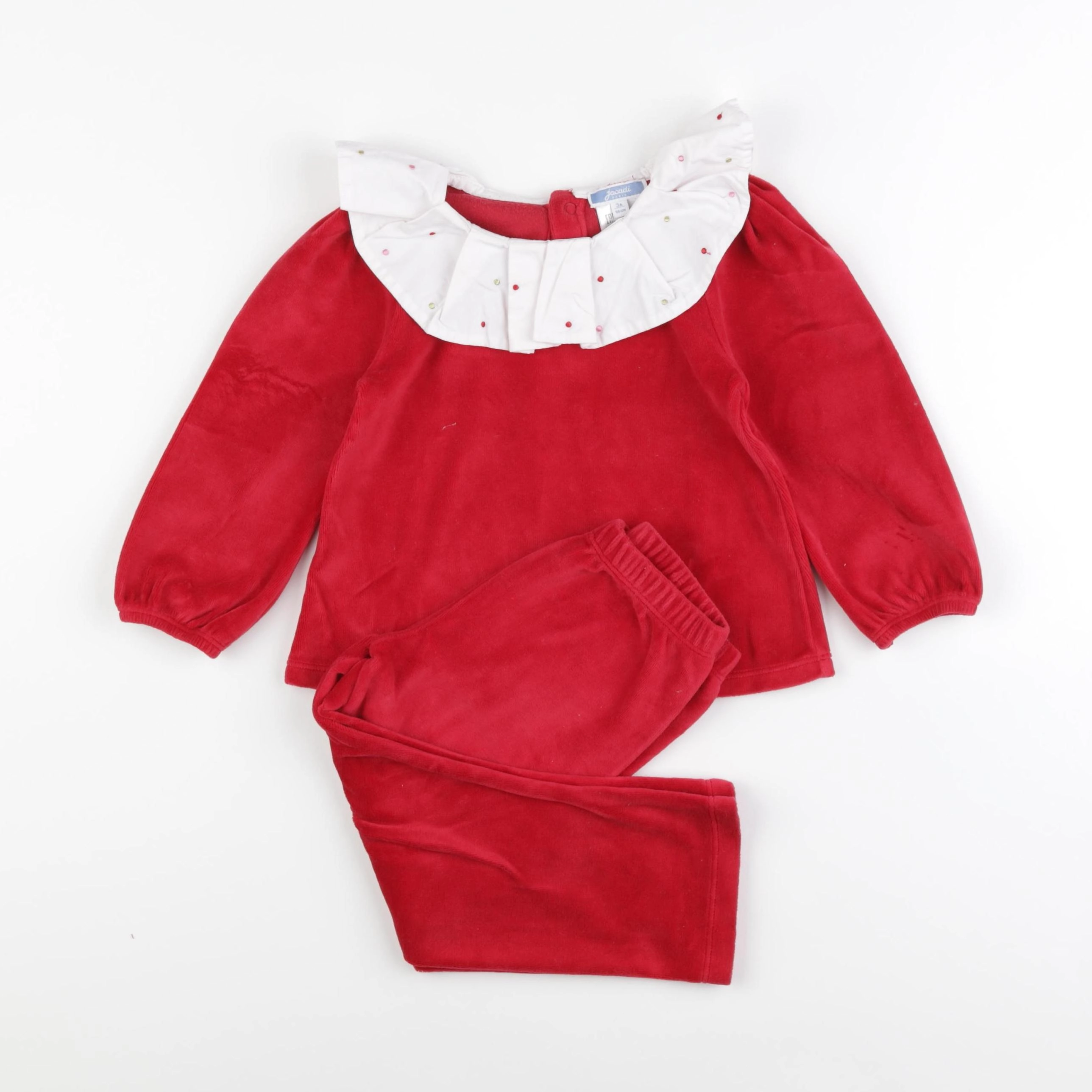 Jacadi - pyjama velours rouge - 3 ans