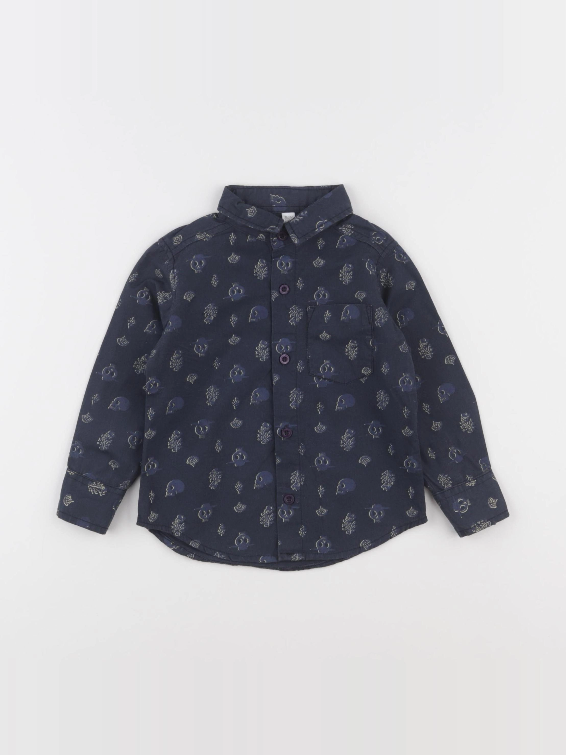 Vertbaudet - chemise bleu - 2 ans