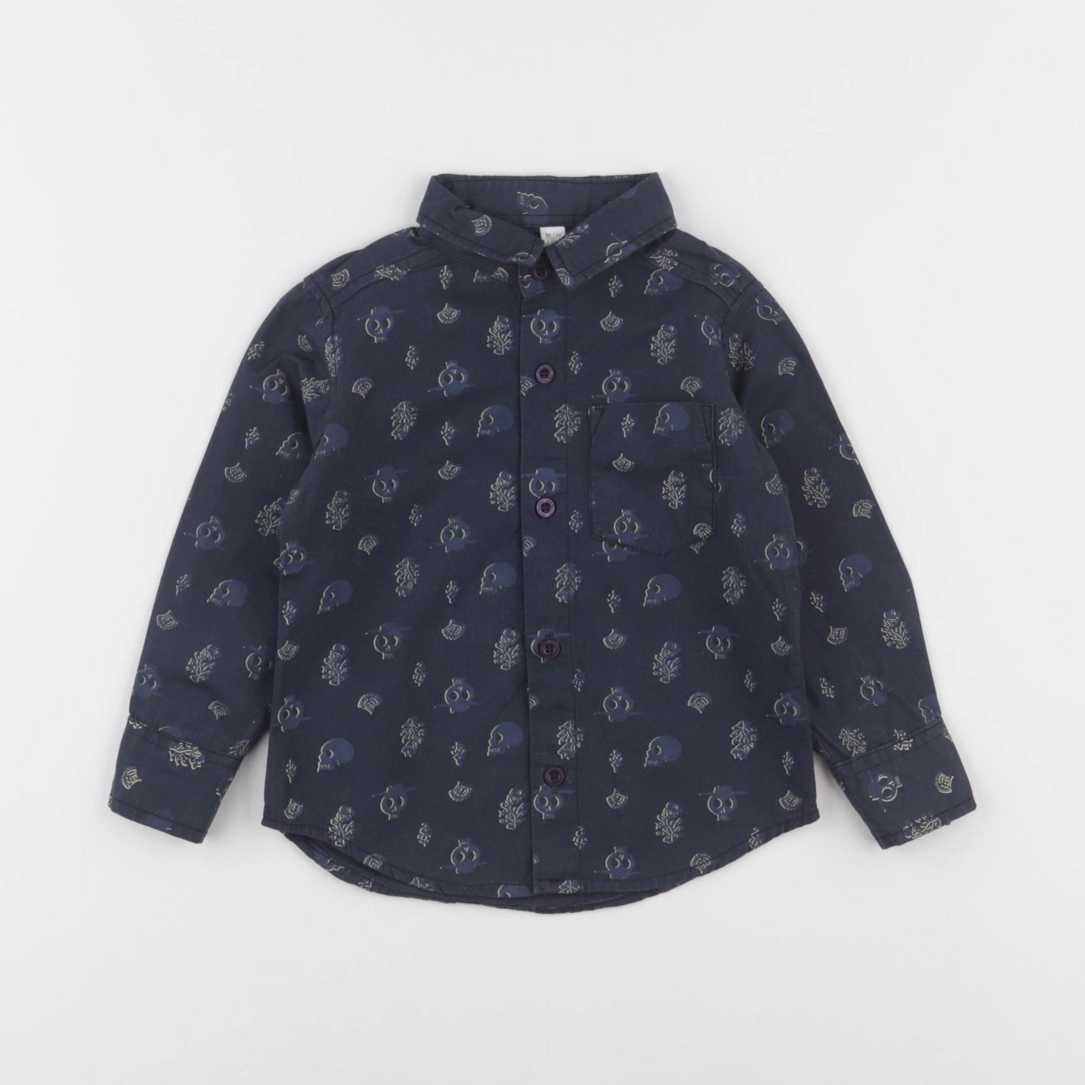 Vertbaudet - chemise bleu - 2 ans