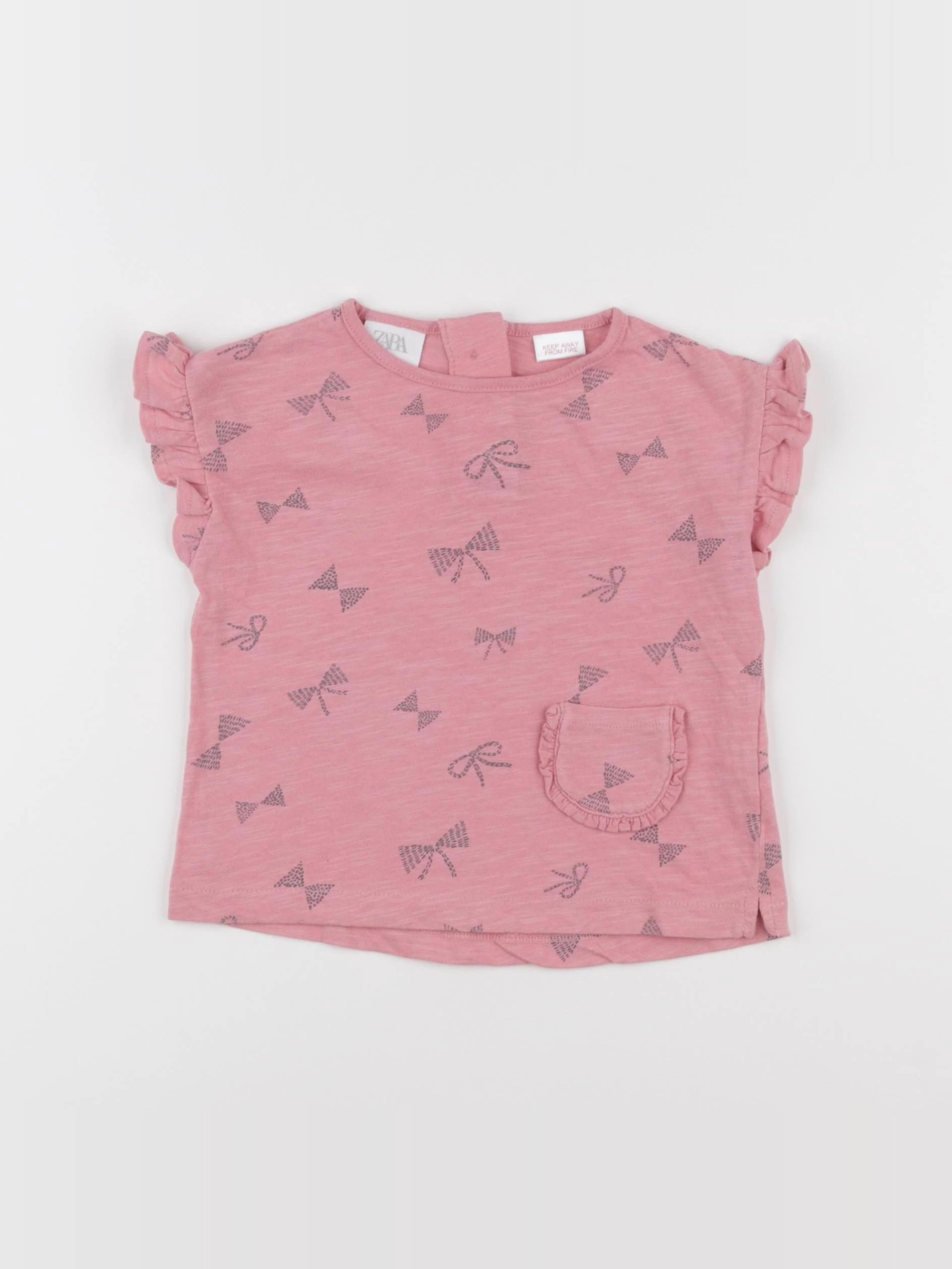 Zara - tee-shirt rose - 12/18 mois