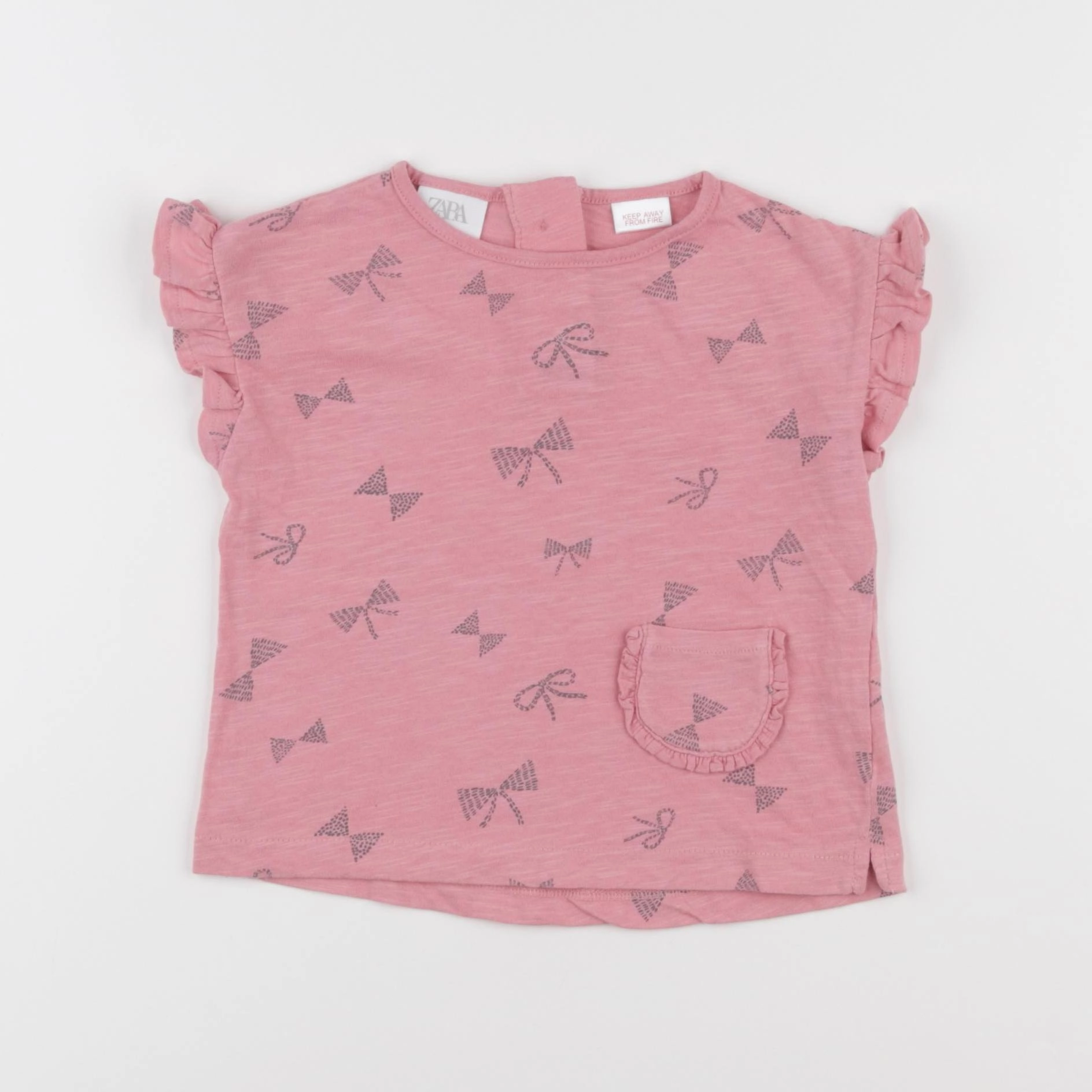 Zara - tee-shirt rose - 12/18 mois