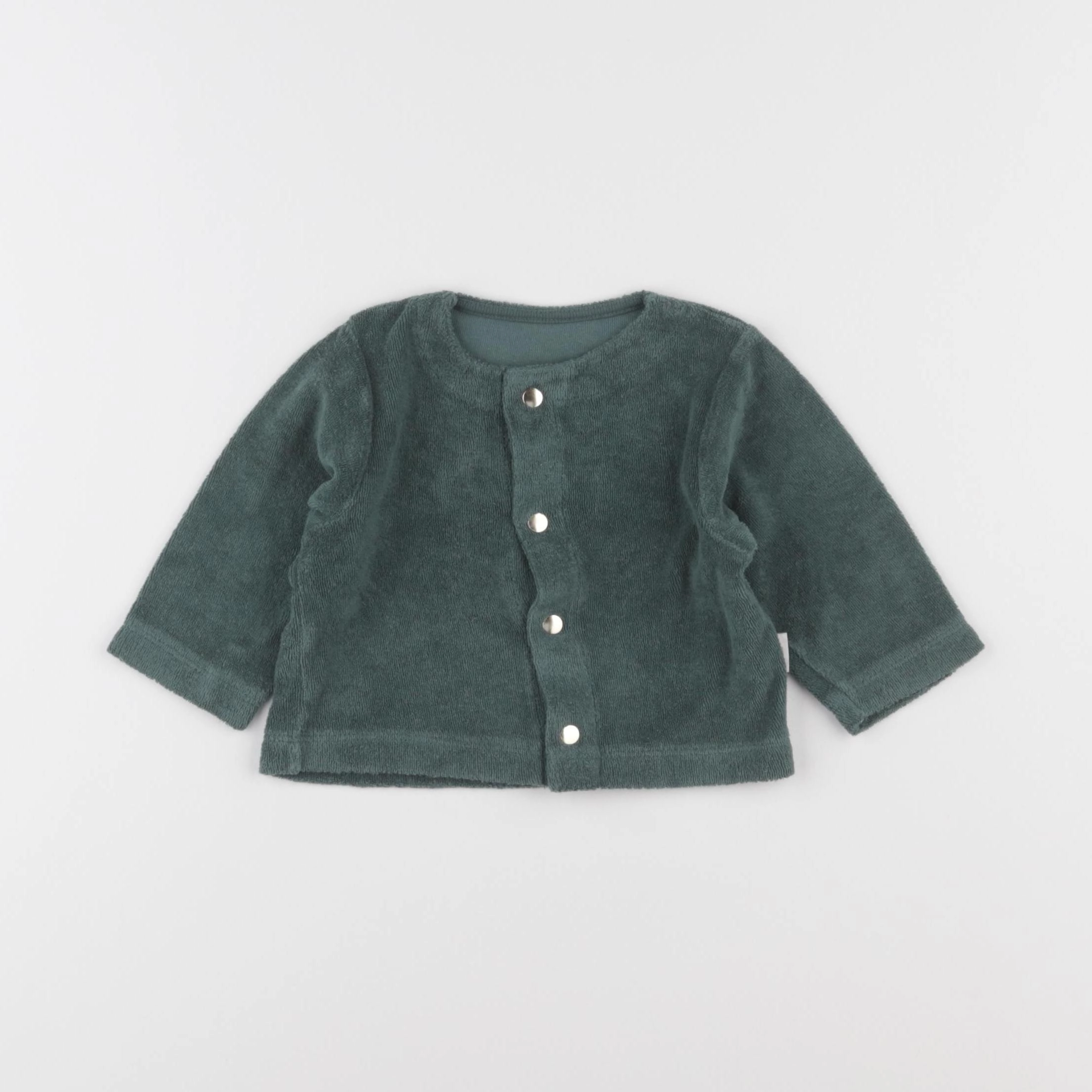 Poudre Organic - gilet vert - 12 mois