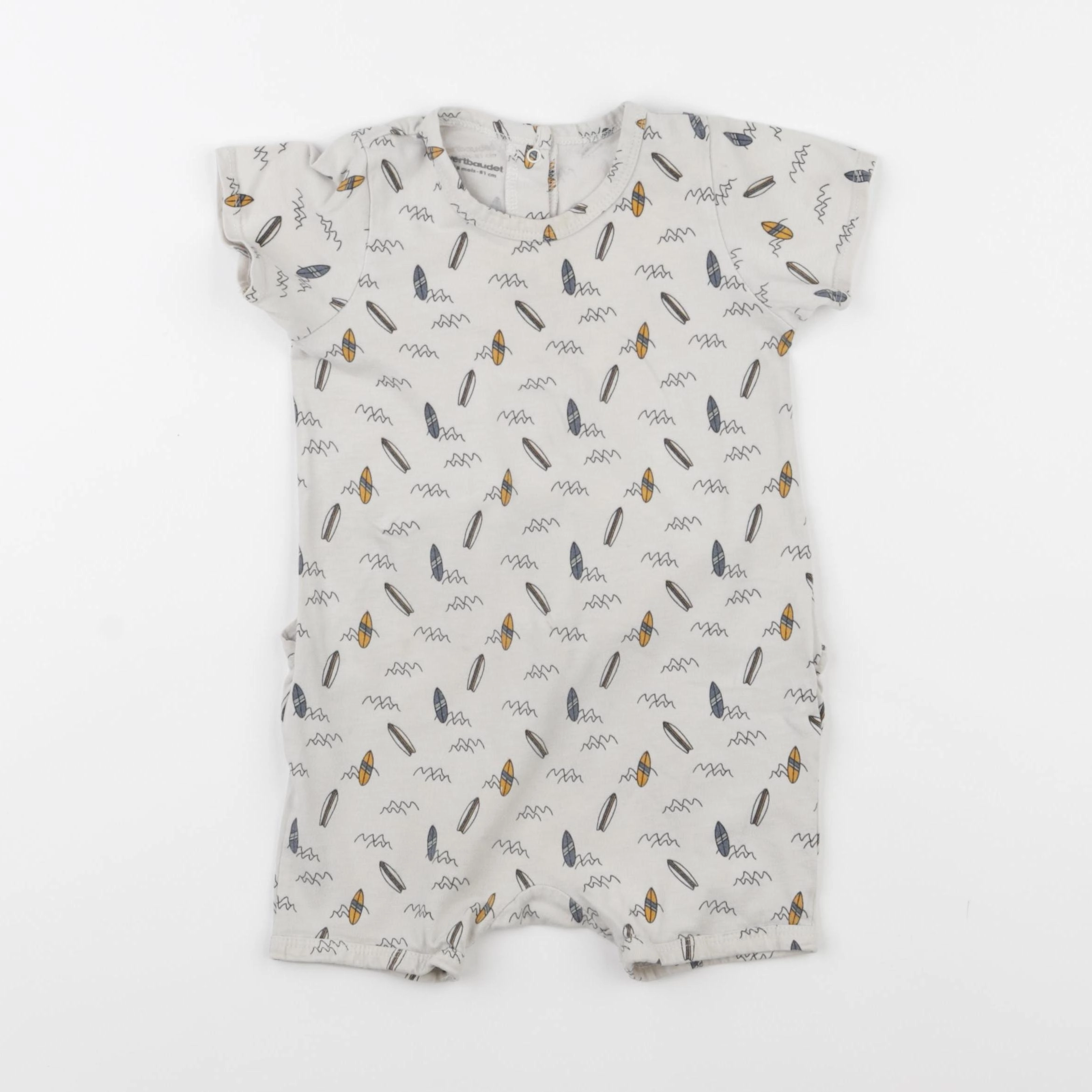 Vertbaudet - pyjama coton beige - 18 mois