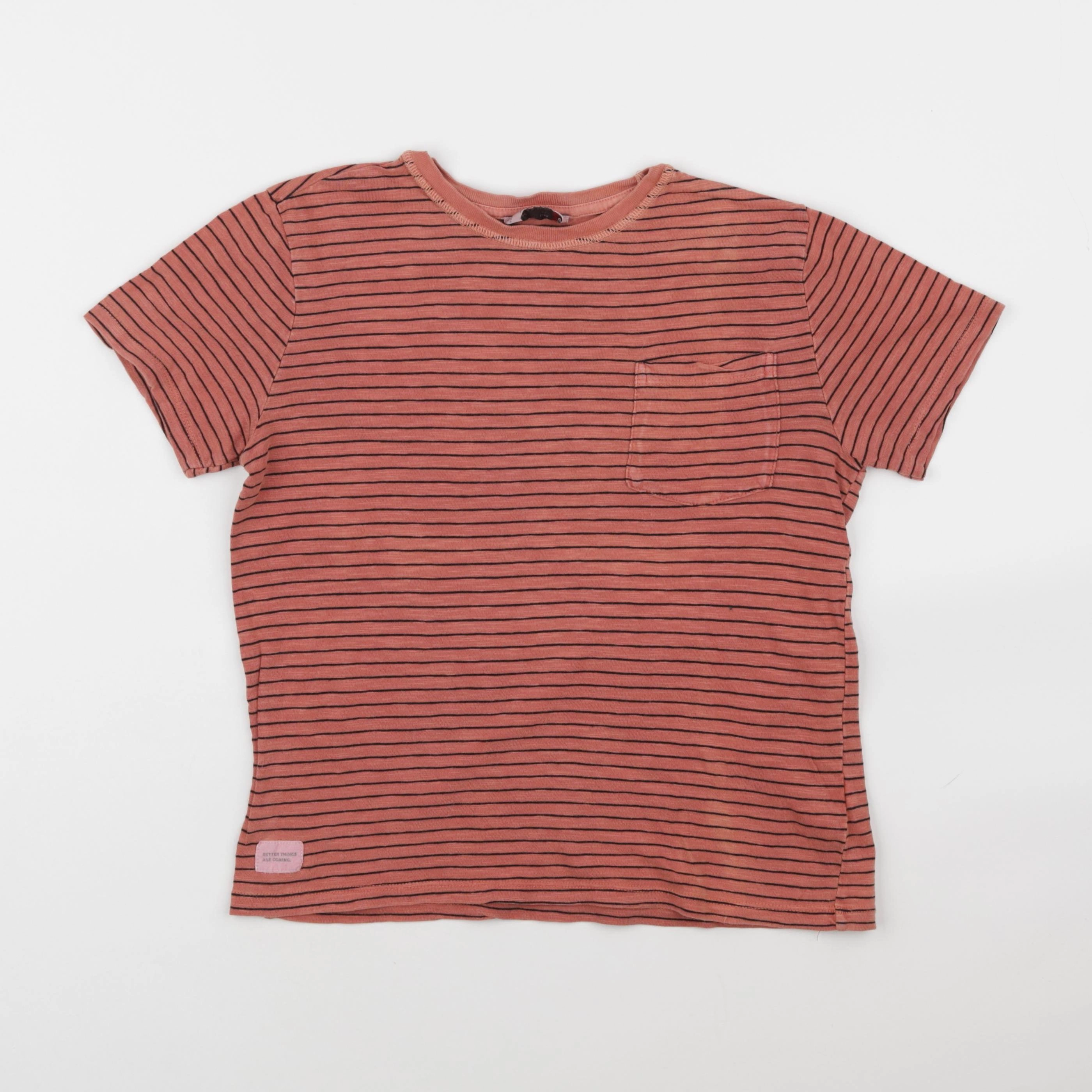 Zara - tee-shirt orange - 7 ans