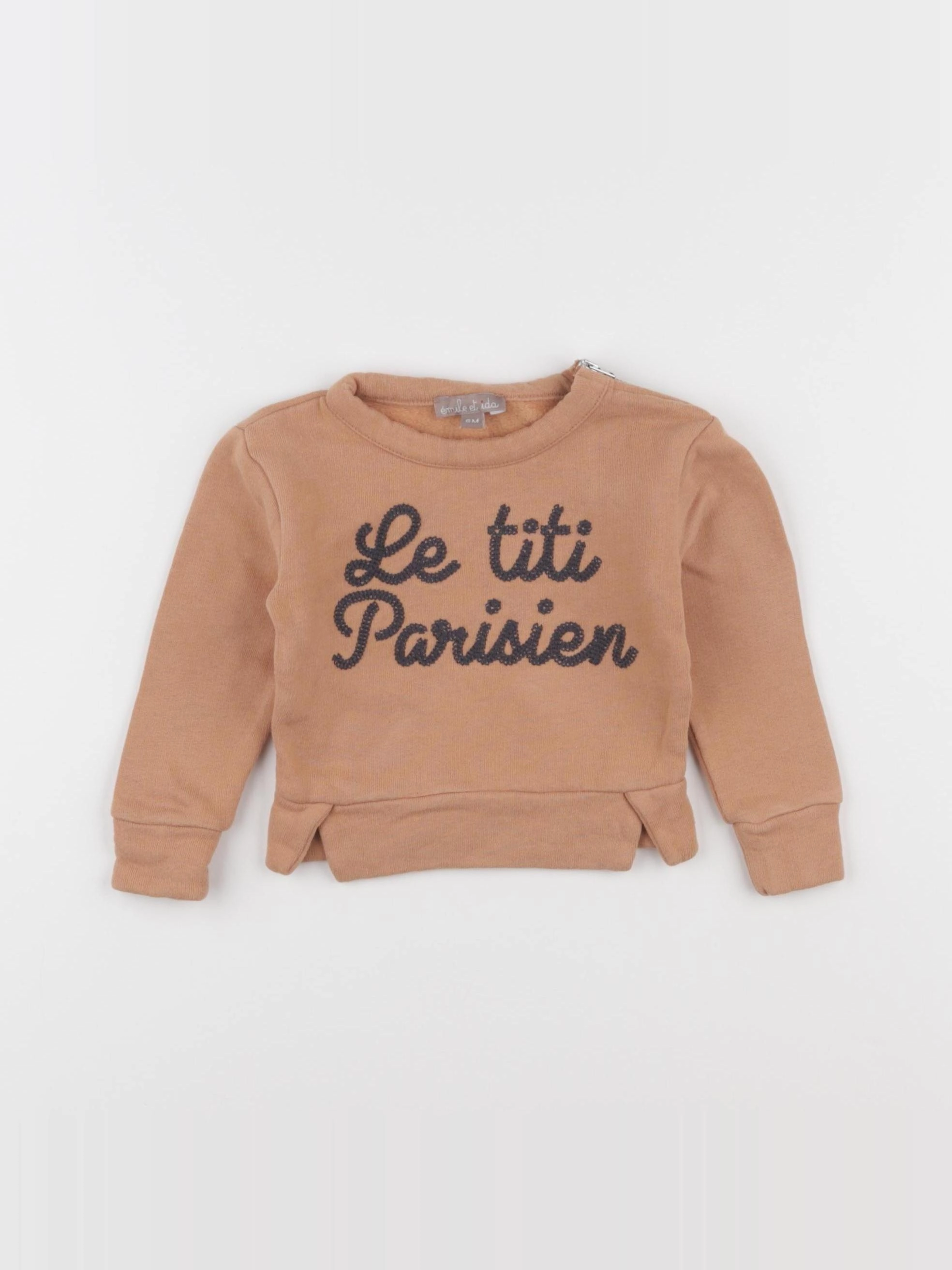Emile et Ida - sweat marron - 6 mois