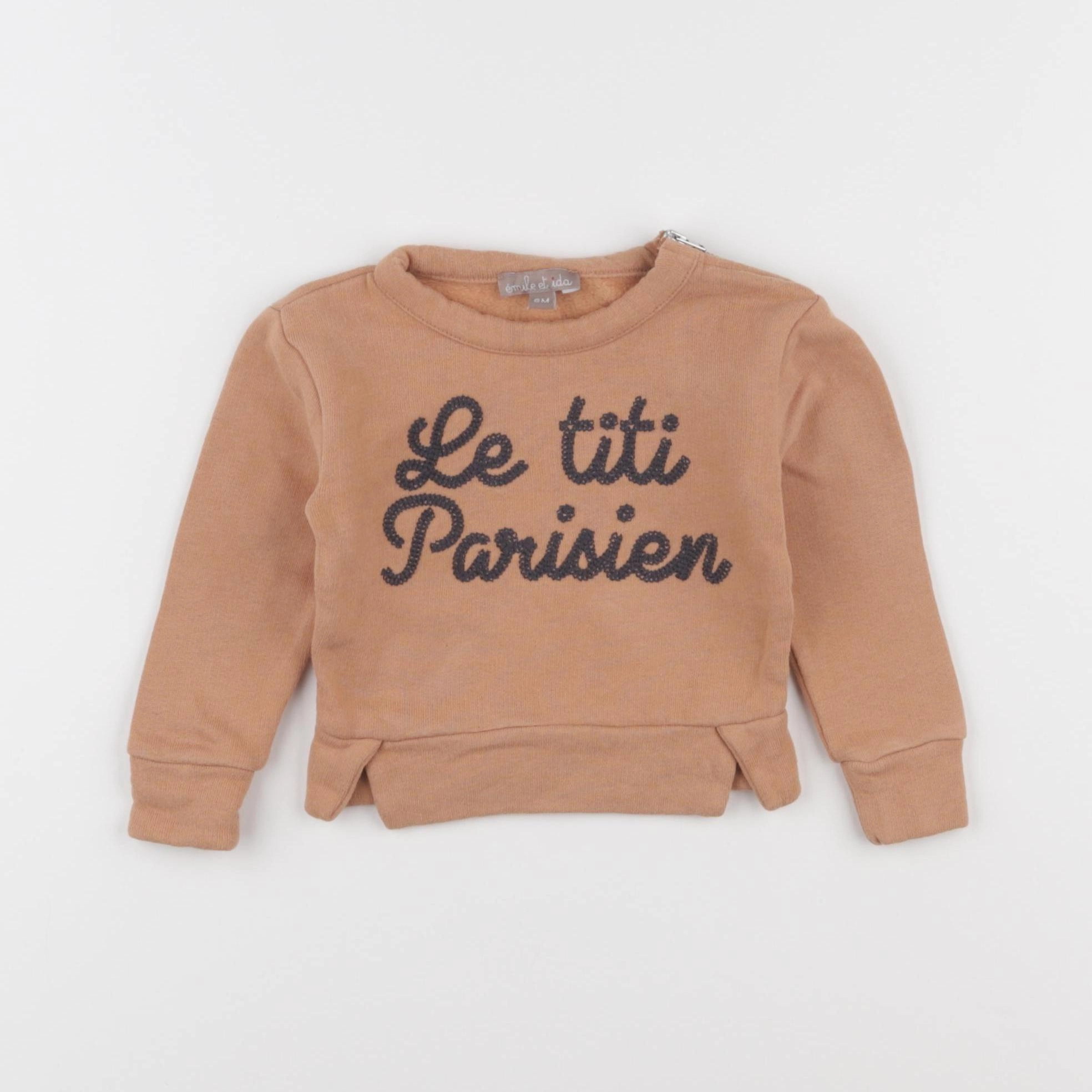 Emile et Ida - sweat marron - 6 mois