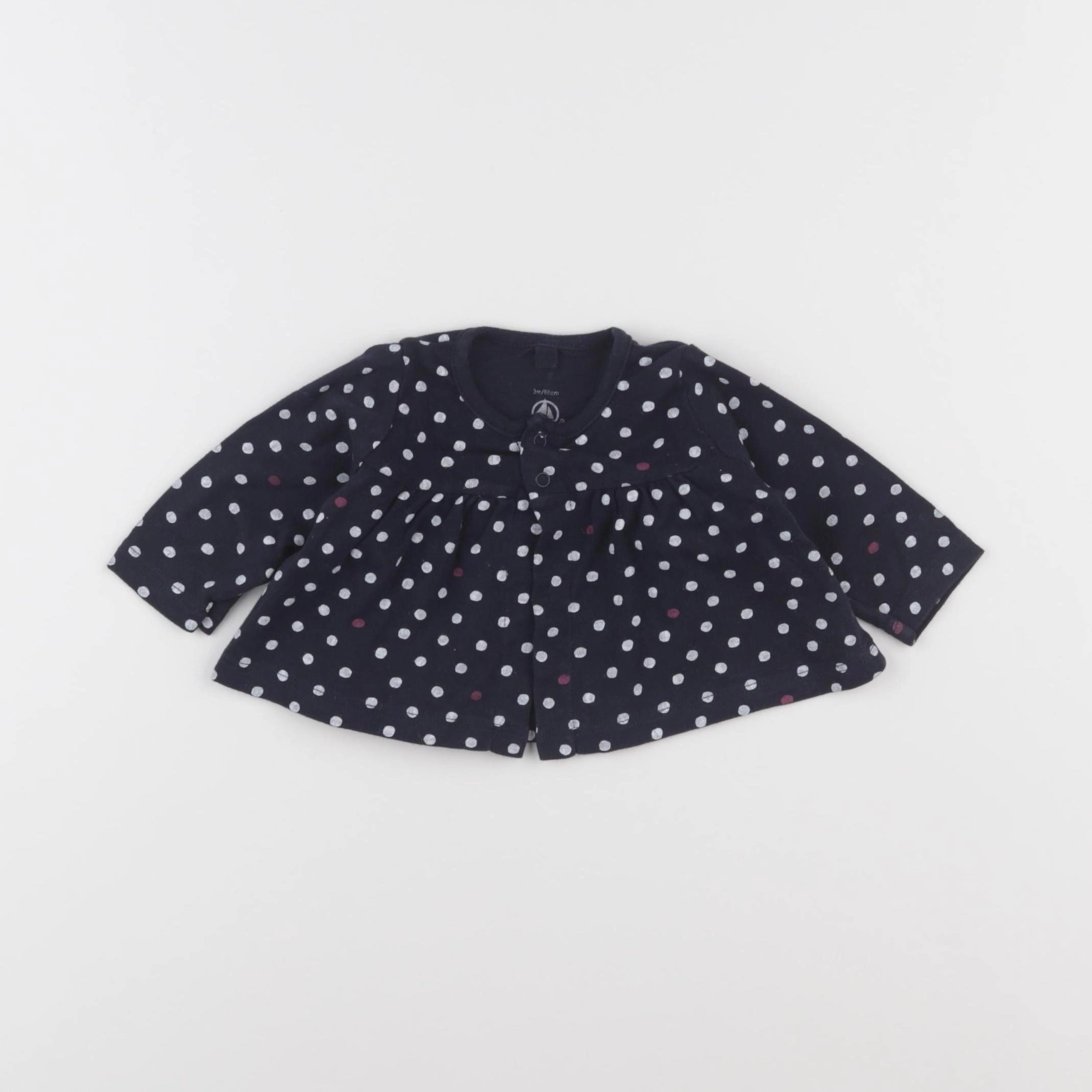 Petit Bateau - tee-shirt bleu - 3 mois