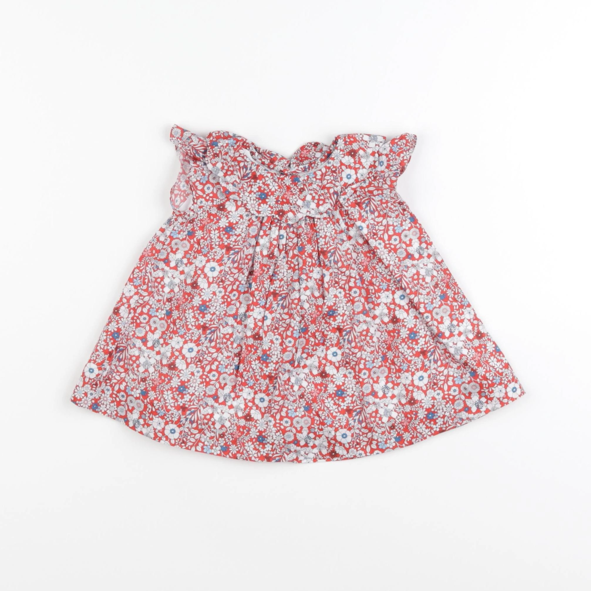 Jacadi - robe liberty rouge - 1 mois