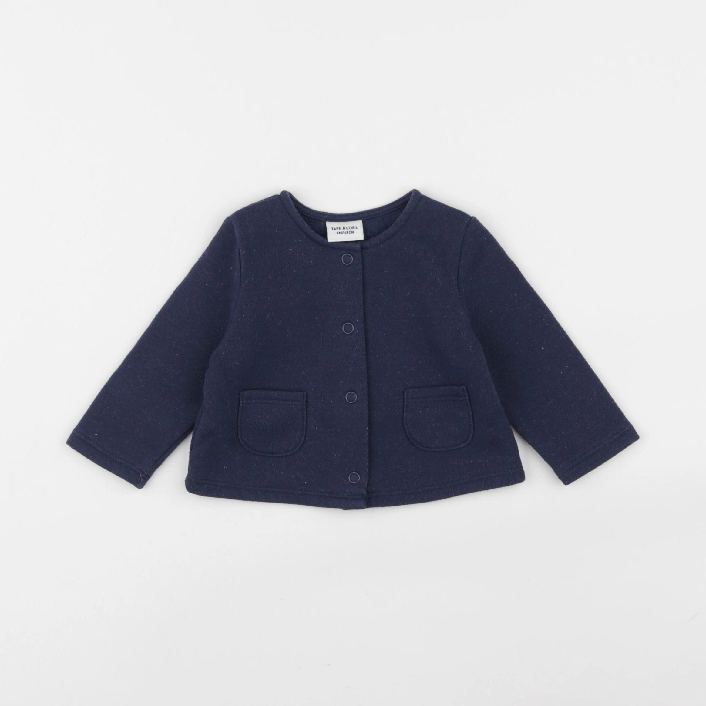 Tape à l'oeil - sweat bleu - 6 mois