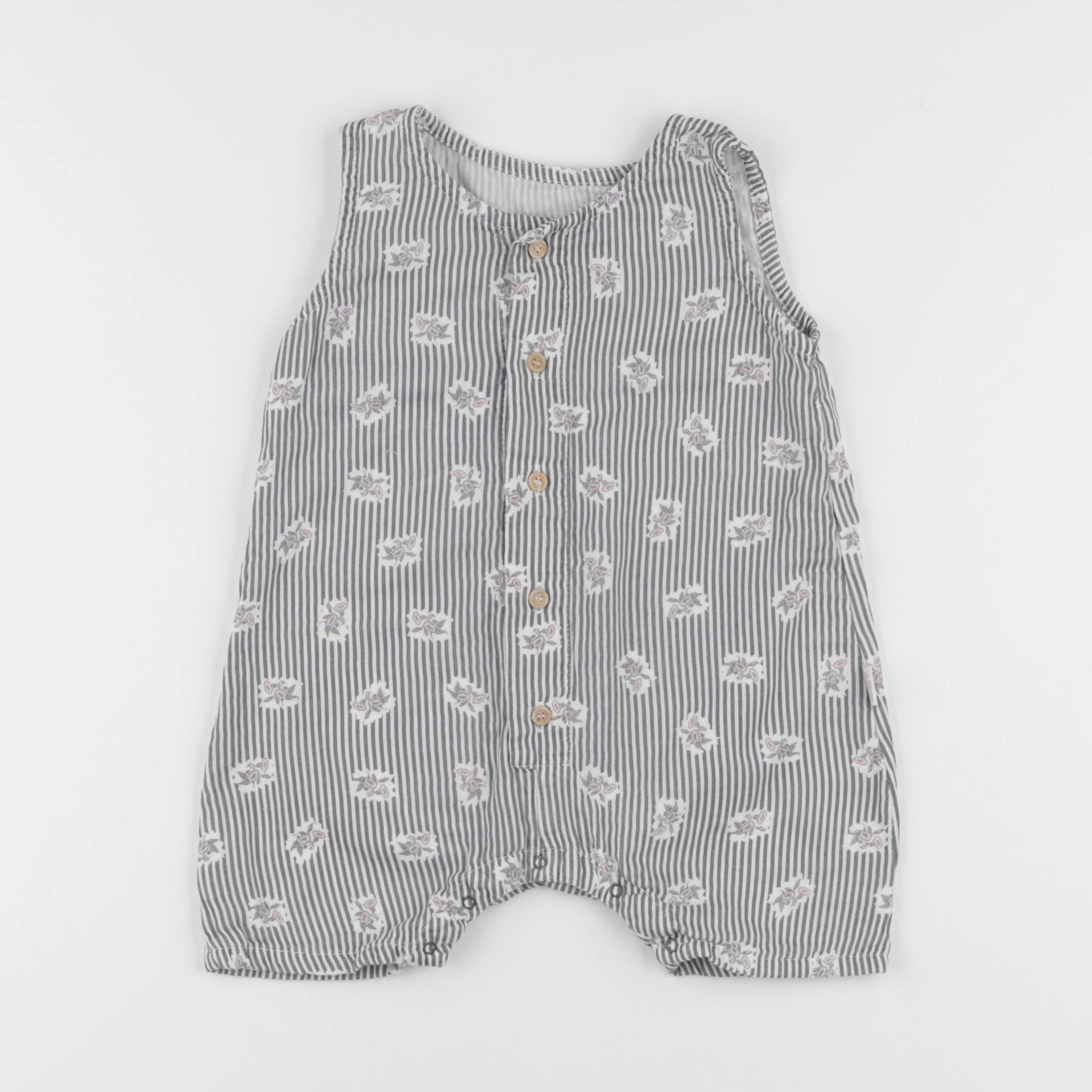 Poudre Organic - combinaison gris - 18 mois