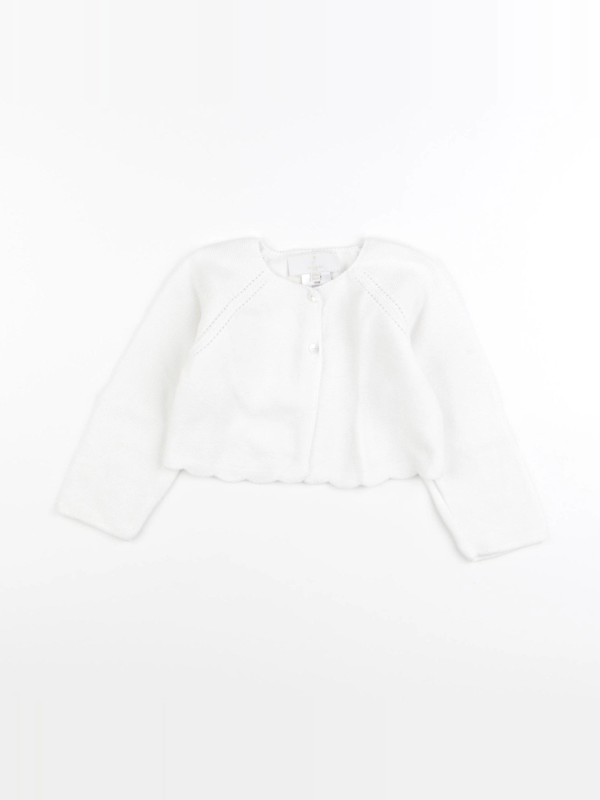 Jacadi - gilet blanc - 24 mois