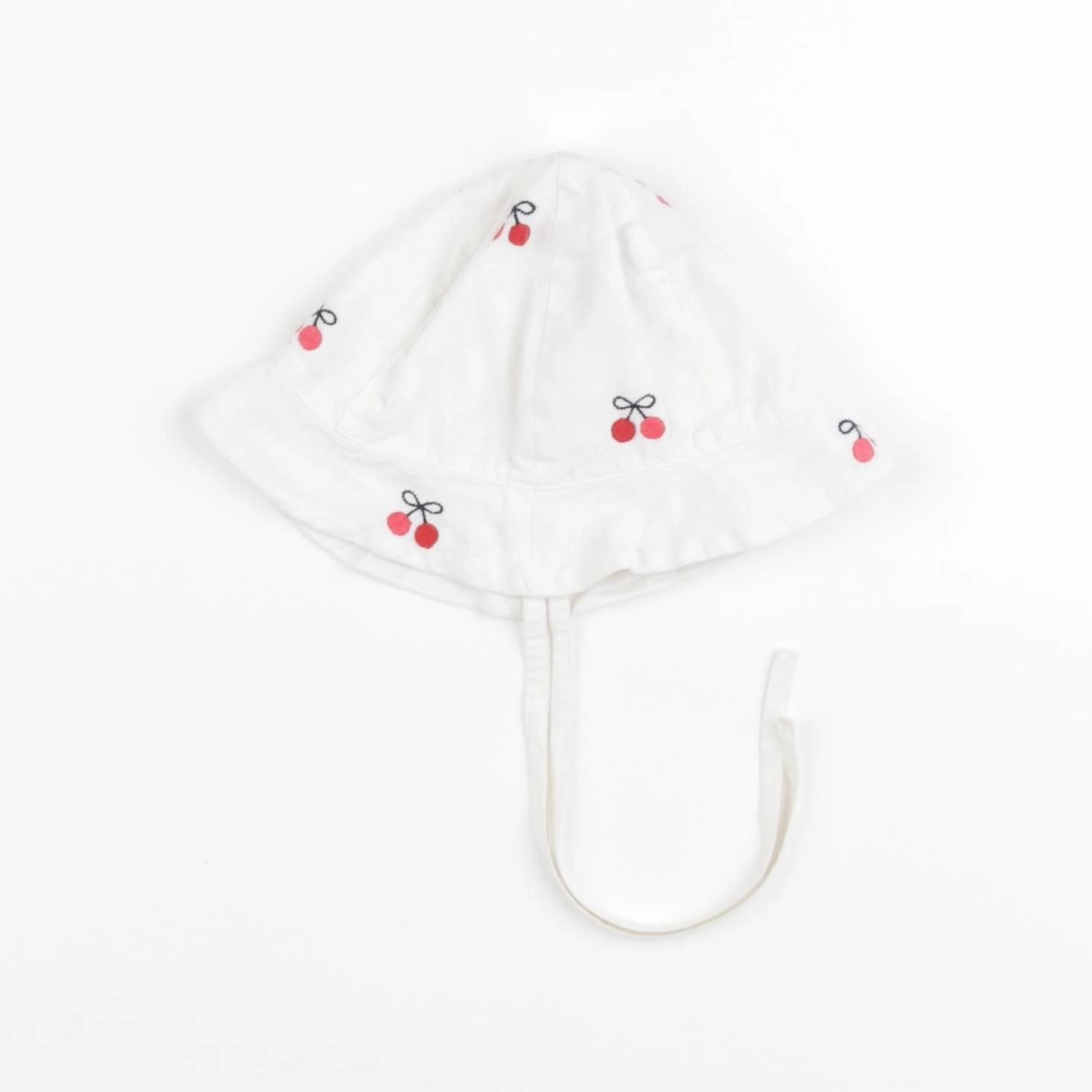 Jacadi - chapeau blanc, rouge - 12 mois